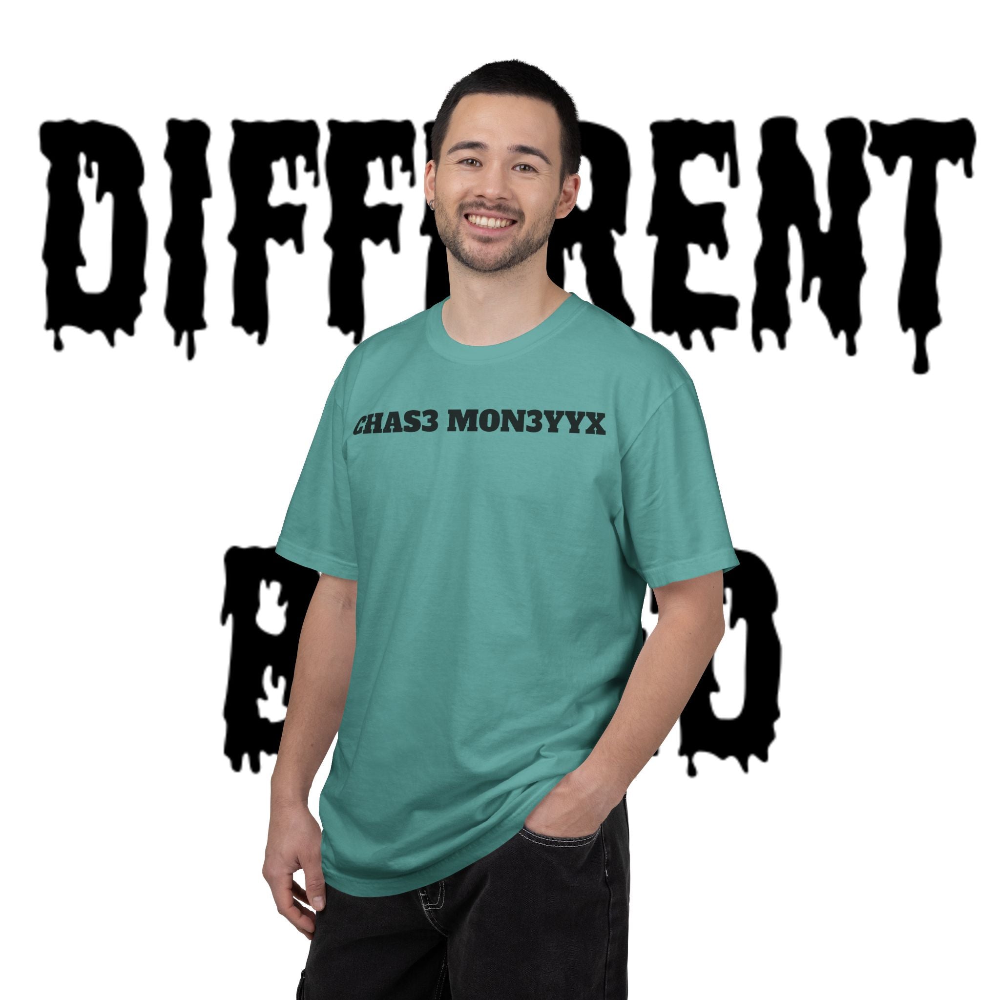 Chas3 Mon3yyx Graphic T-Shirt — Bold Lip Logo Streetwear Tee