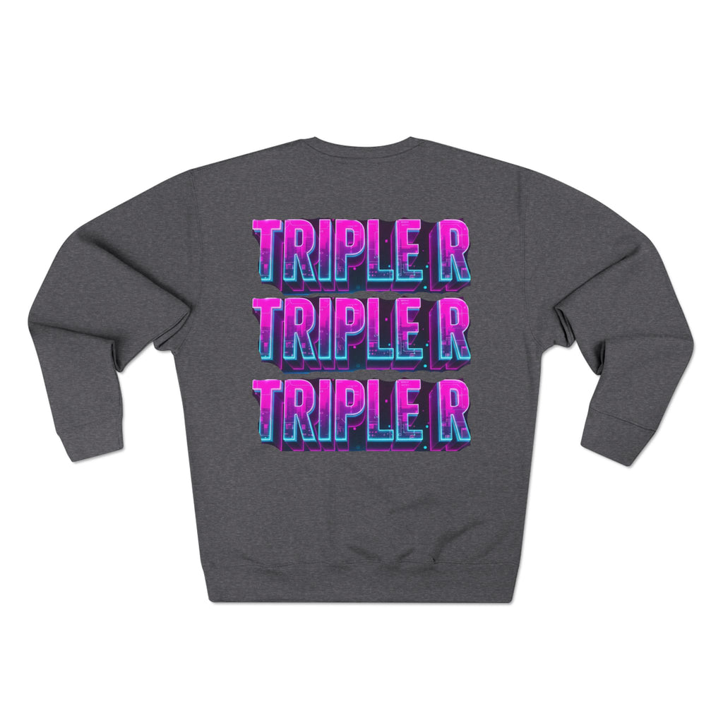 Crewneck Sweatshirt — "Real Recognize Real" Retro Triple R Graphic