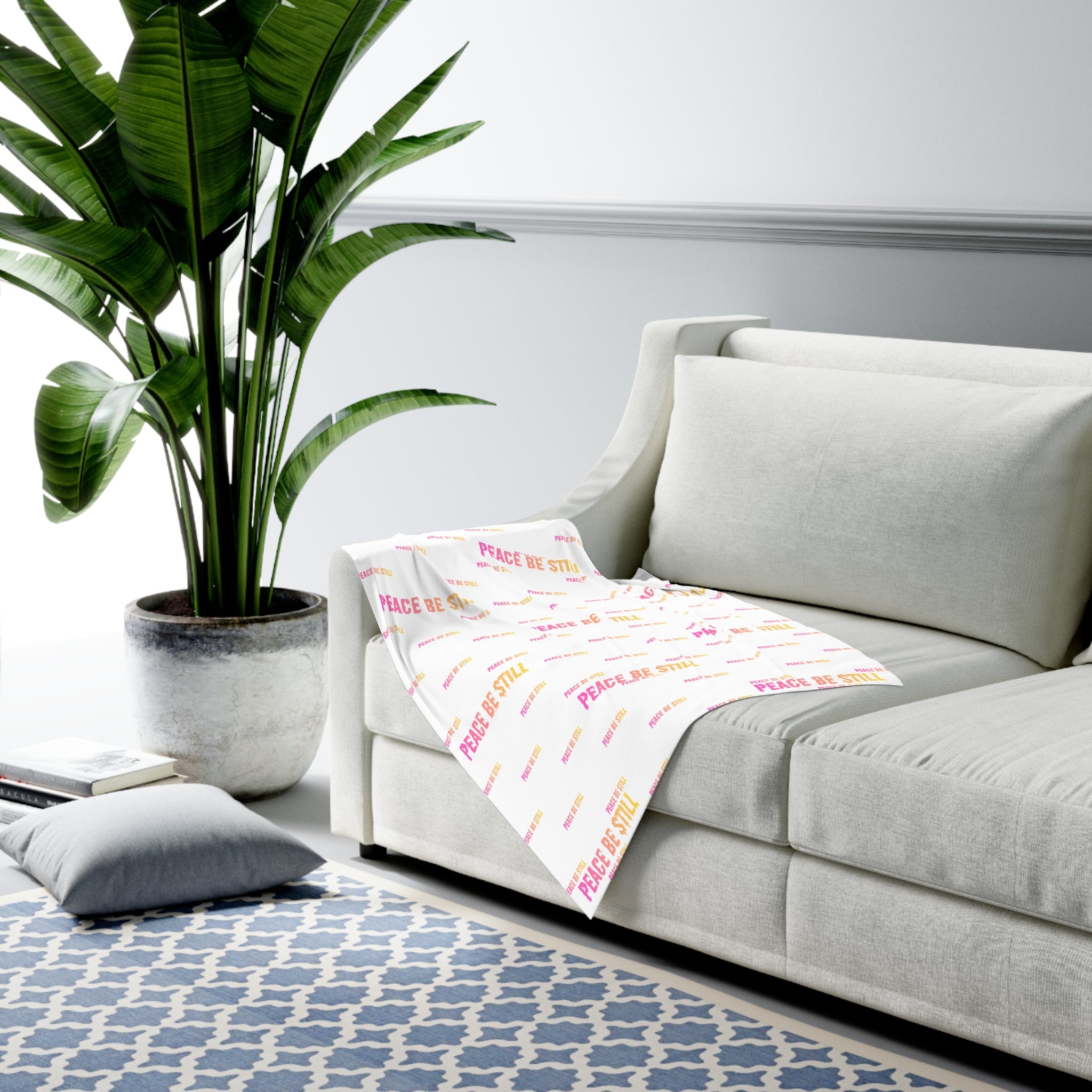 Peace Be Still Baby Swaddle Blanket — Soft Faith-Inspired Newborn Wrap