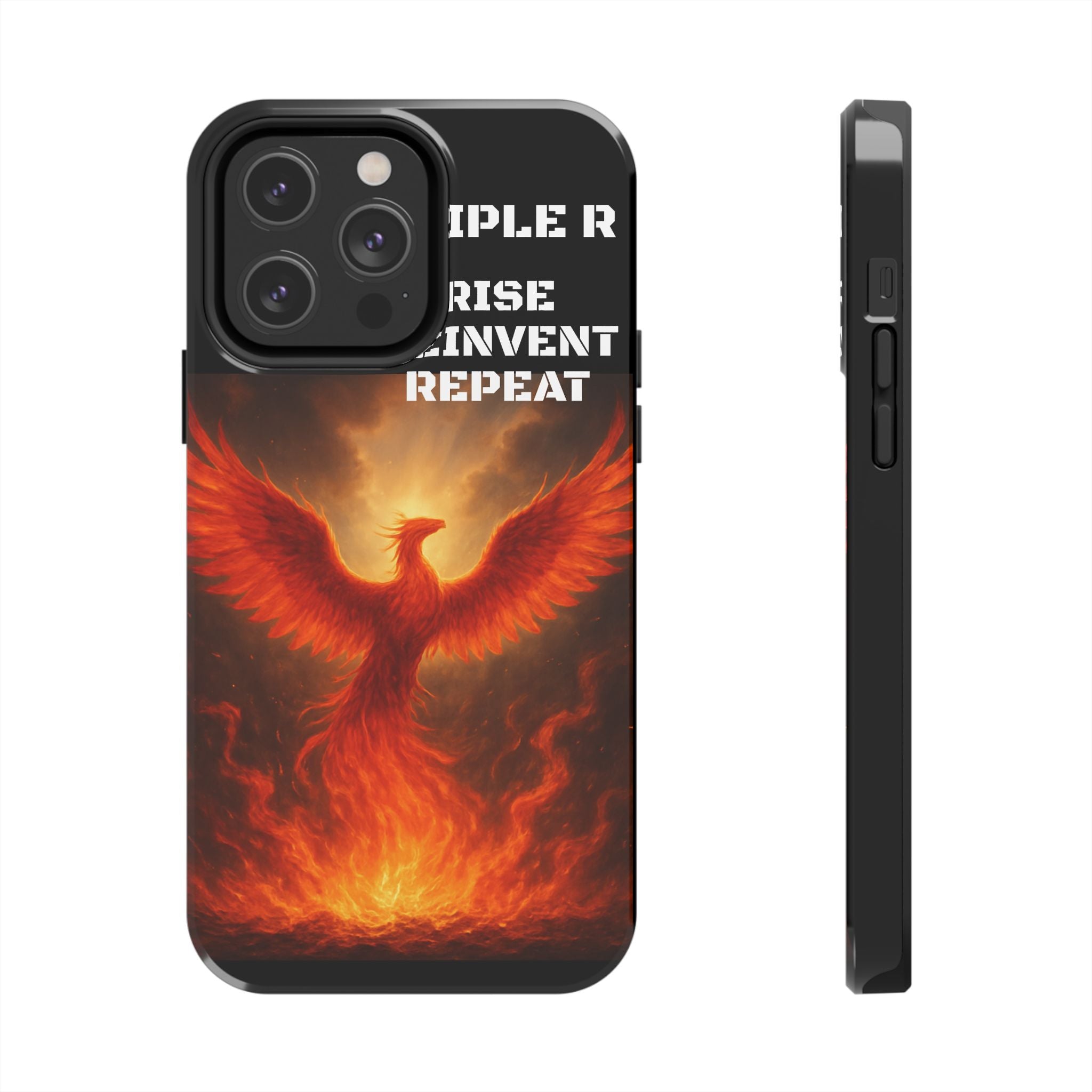 Phoenix Tough Phone Case — 'Rise Reinvent Repeat' Protective iPhone Case