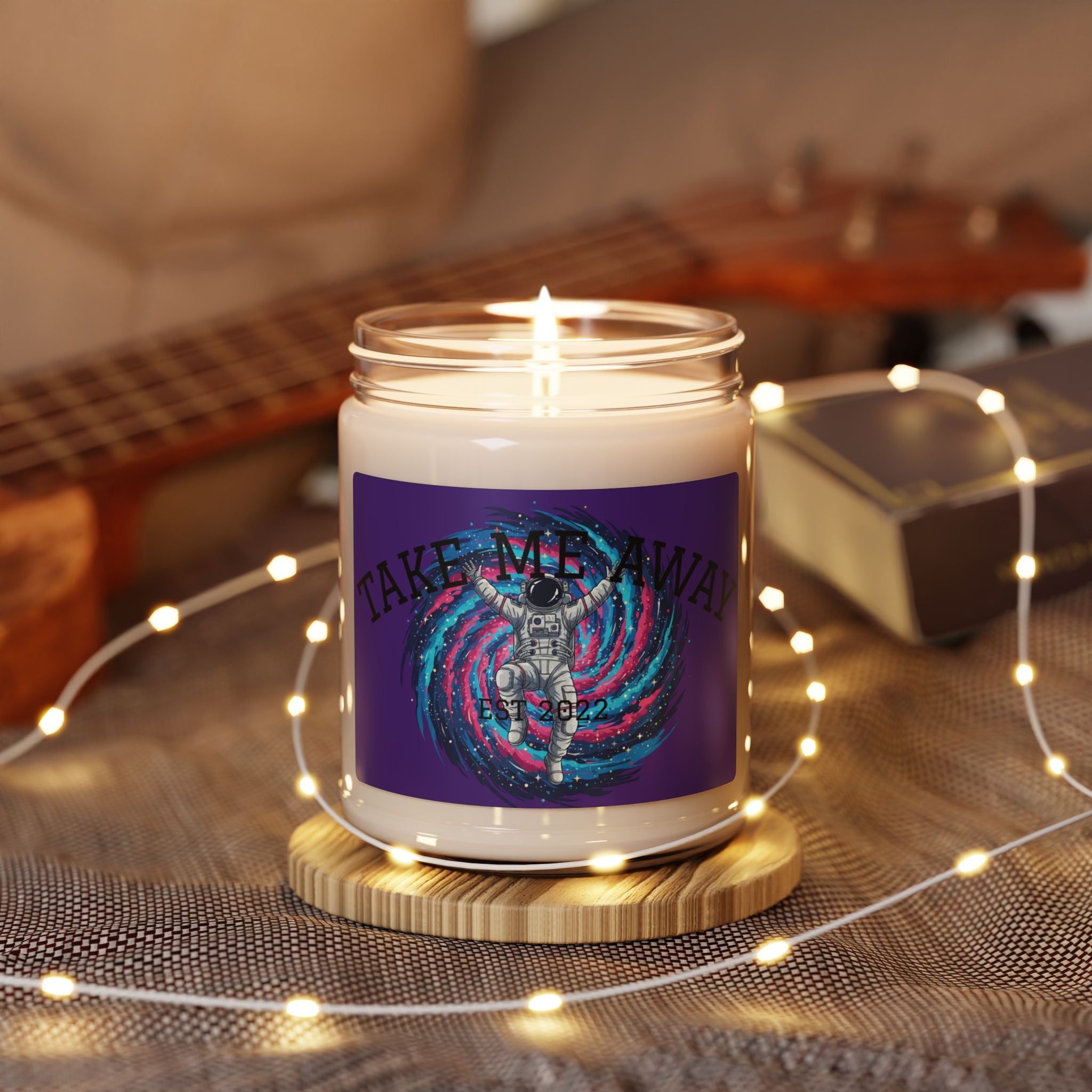 Soy Candle — "Take Me Away" Astronaut Scented Candle, 9oz