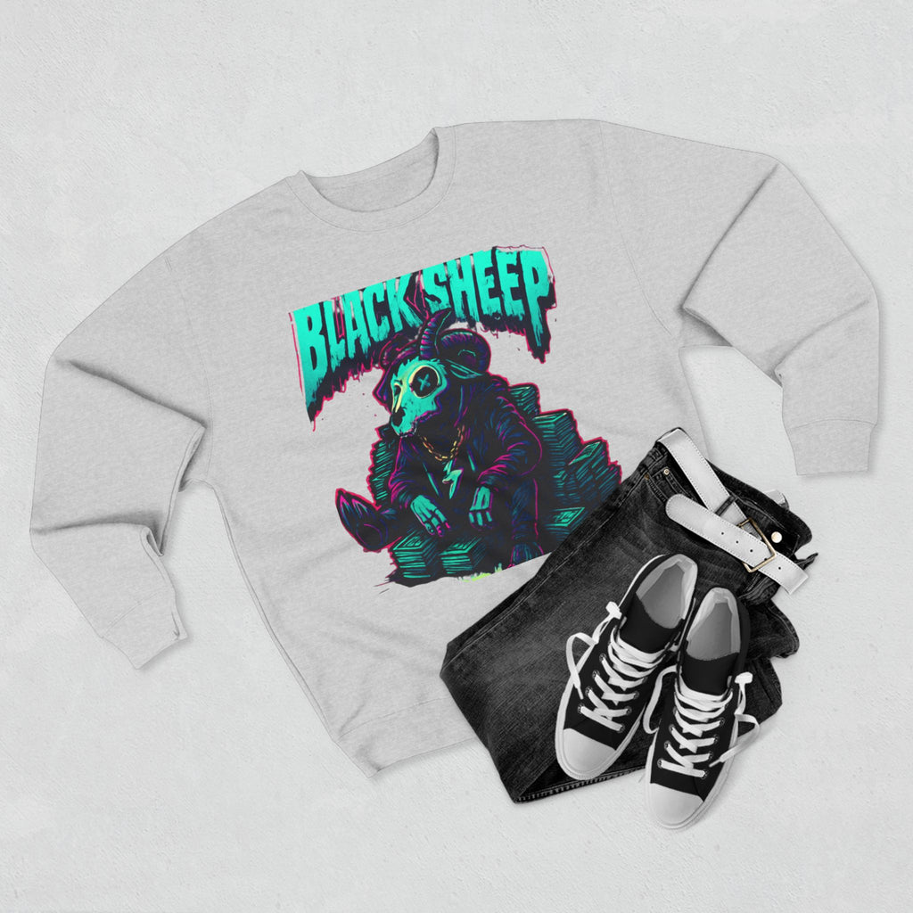 Crewneck Sweatshirt — 'Black Sheep' Graphic Pullover (The One Counted Out)