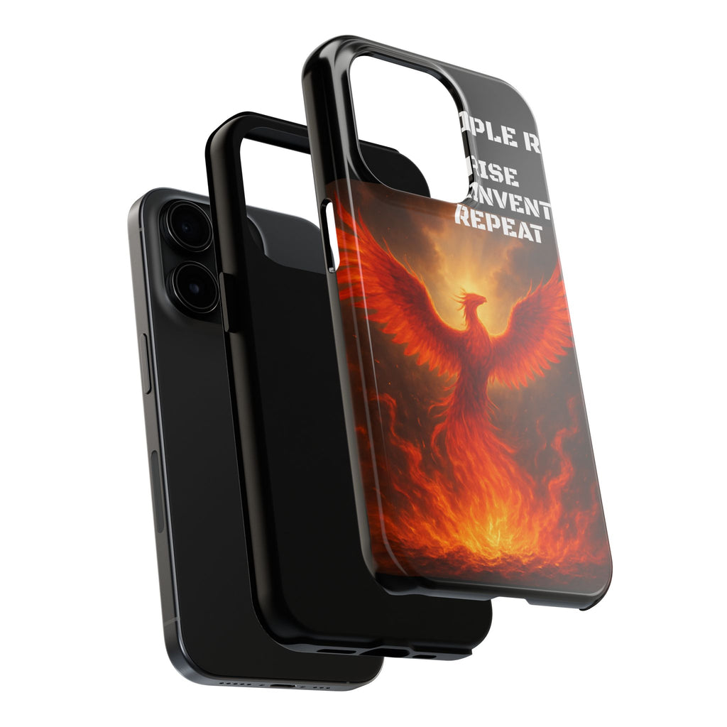 Phoenix Tough Phone Case — 'Rise Reinvent Repeat' Protective iPhone Case