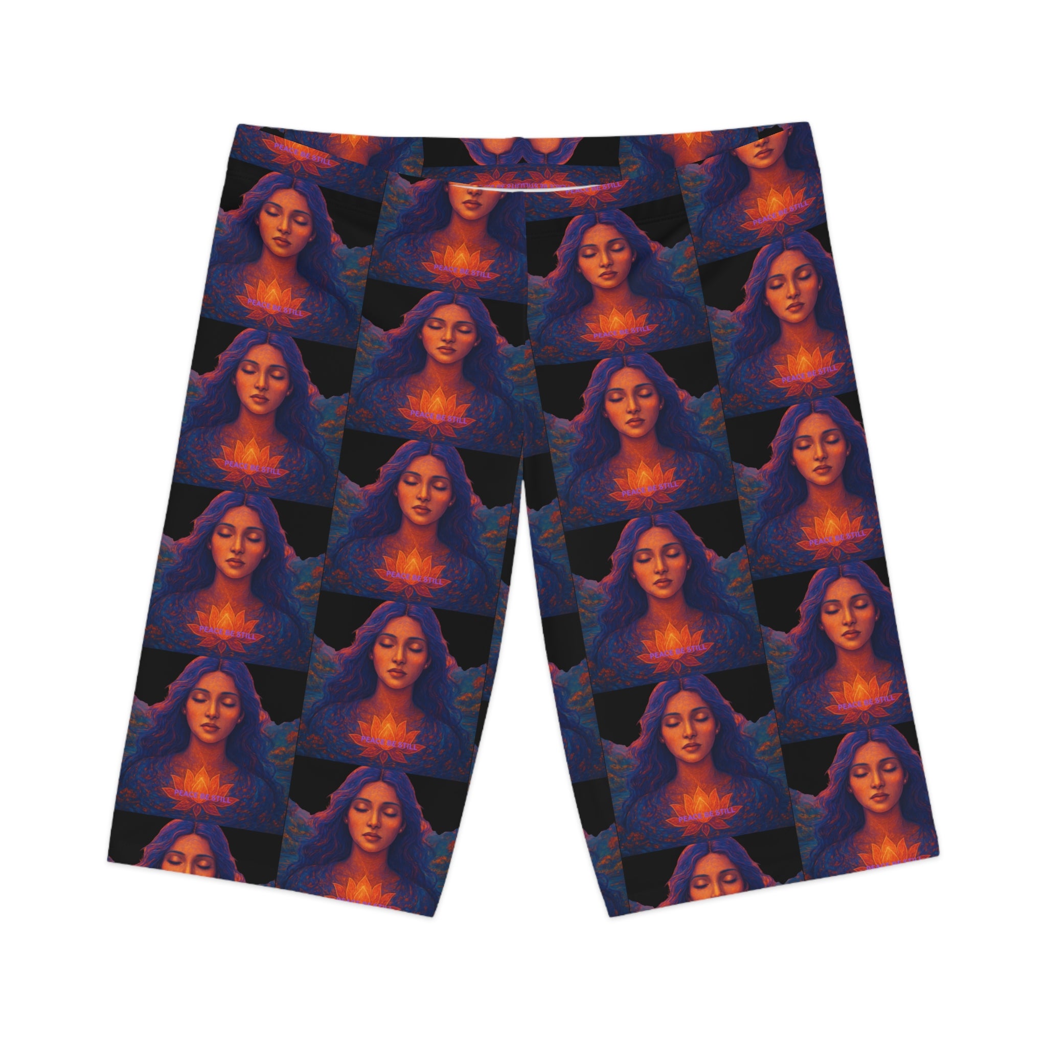 Meditative Flame Bike Shorts – Women's All-Over Print