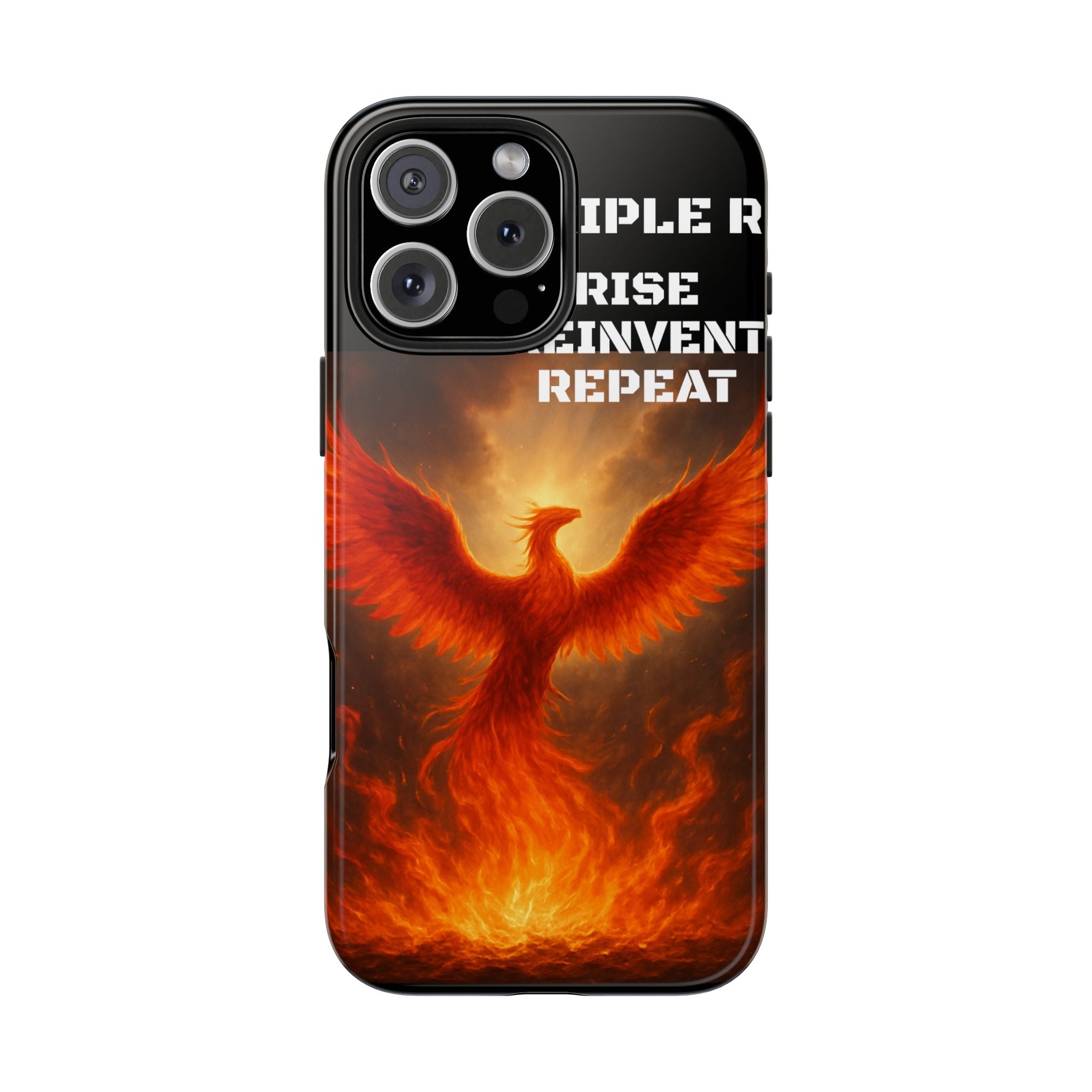 Phoenix Tough Phone Case — 'Rise Reinvent Repeat' Protective iPhone Case