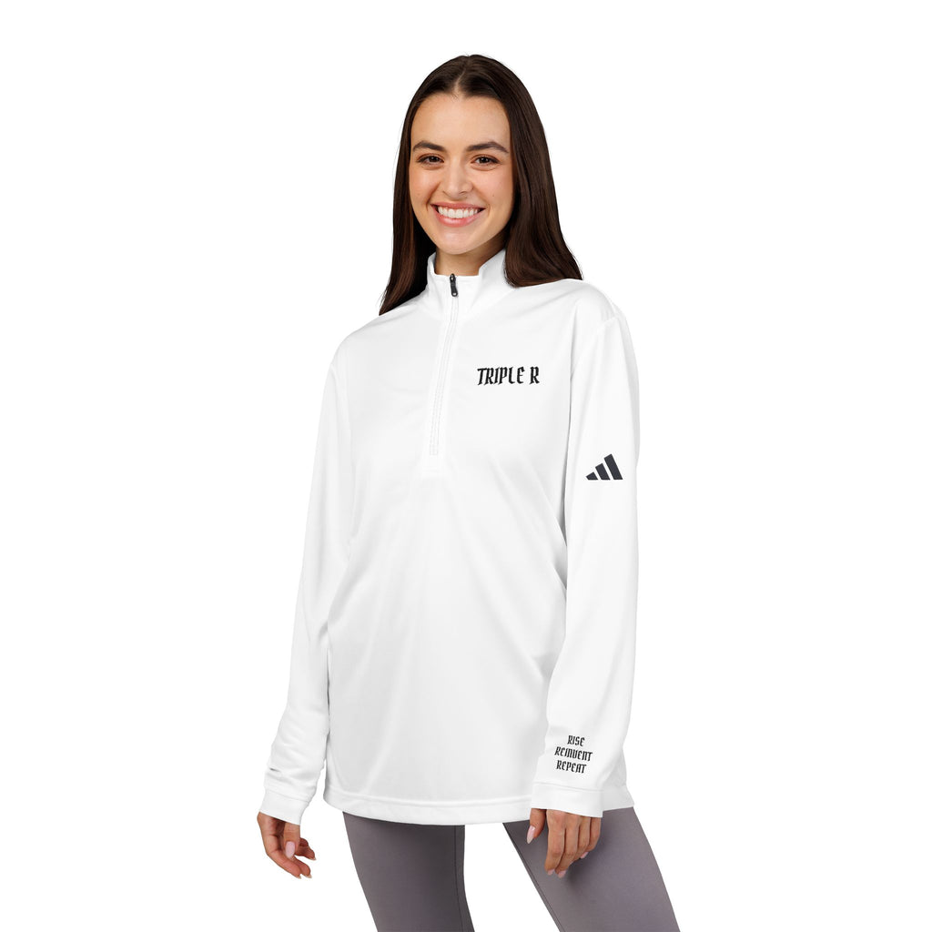 Embroidered Quarter-Zip Pullover — Temple R Athletic Top