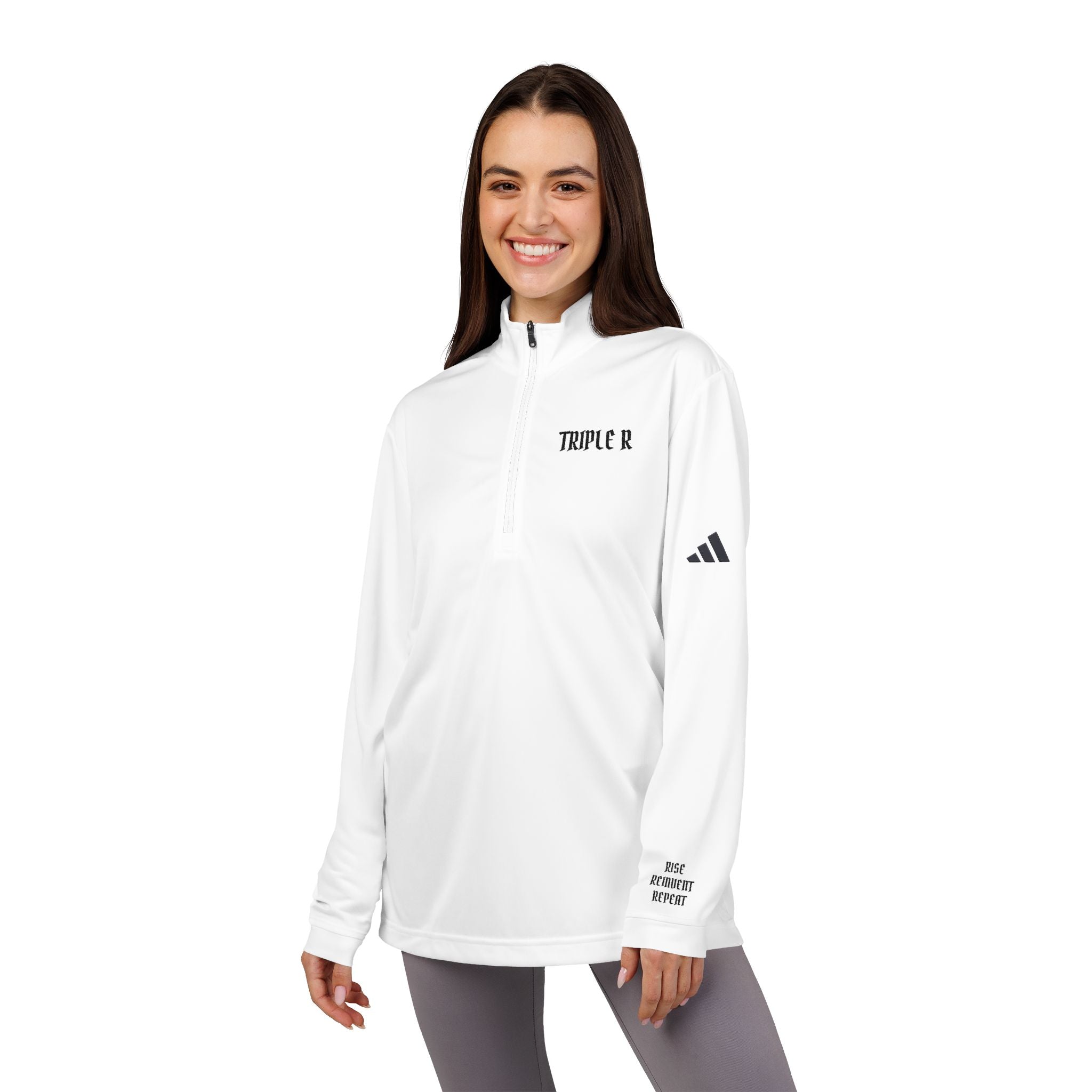 Embroidered Quarter-Zip Pullover — Temple R Athletic Top