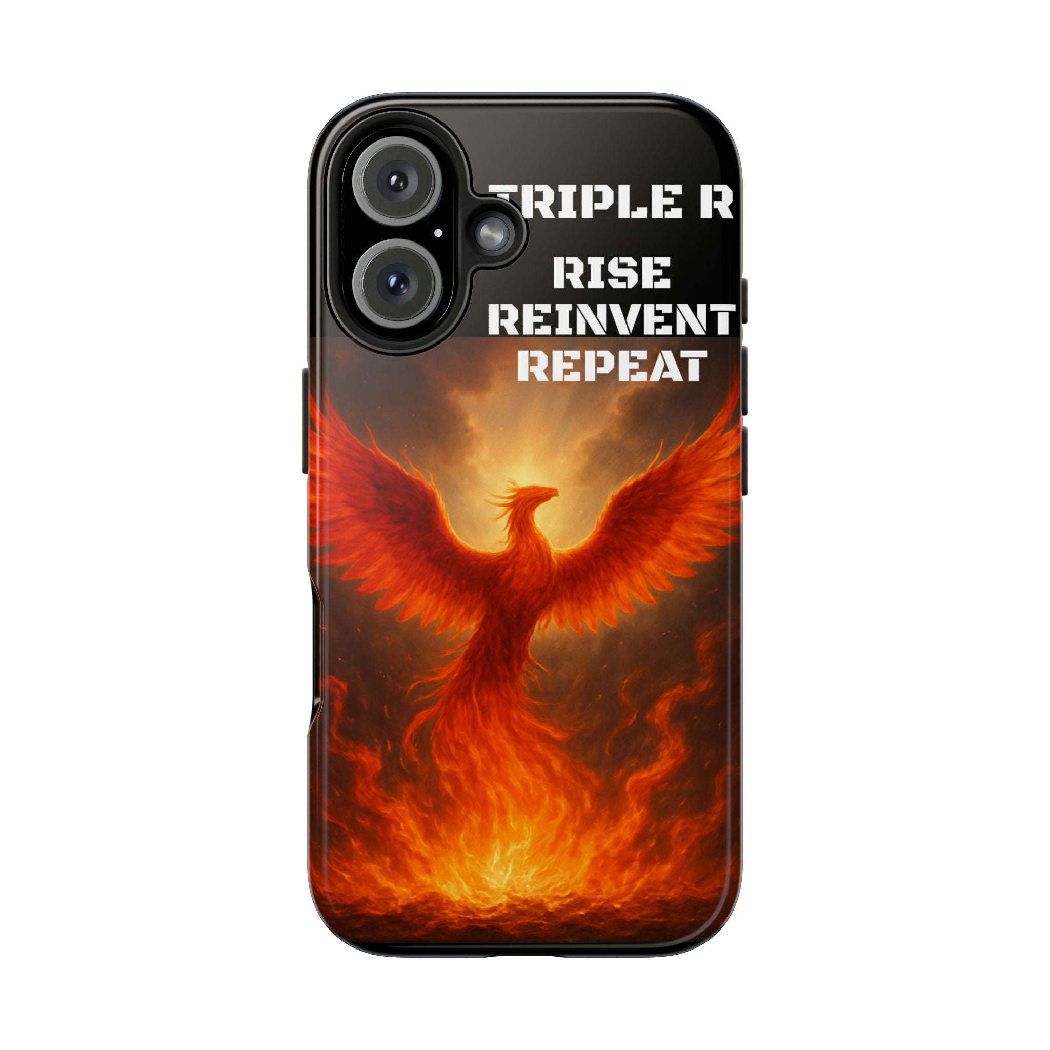 Phoenix Tough Phone Case — 'Rise Reinvent Repeat' Protective iPhone Case