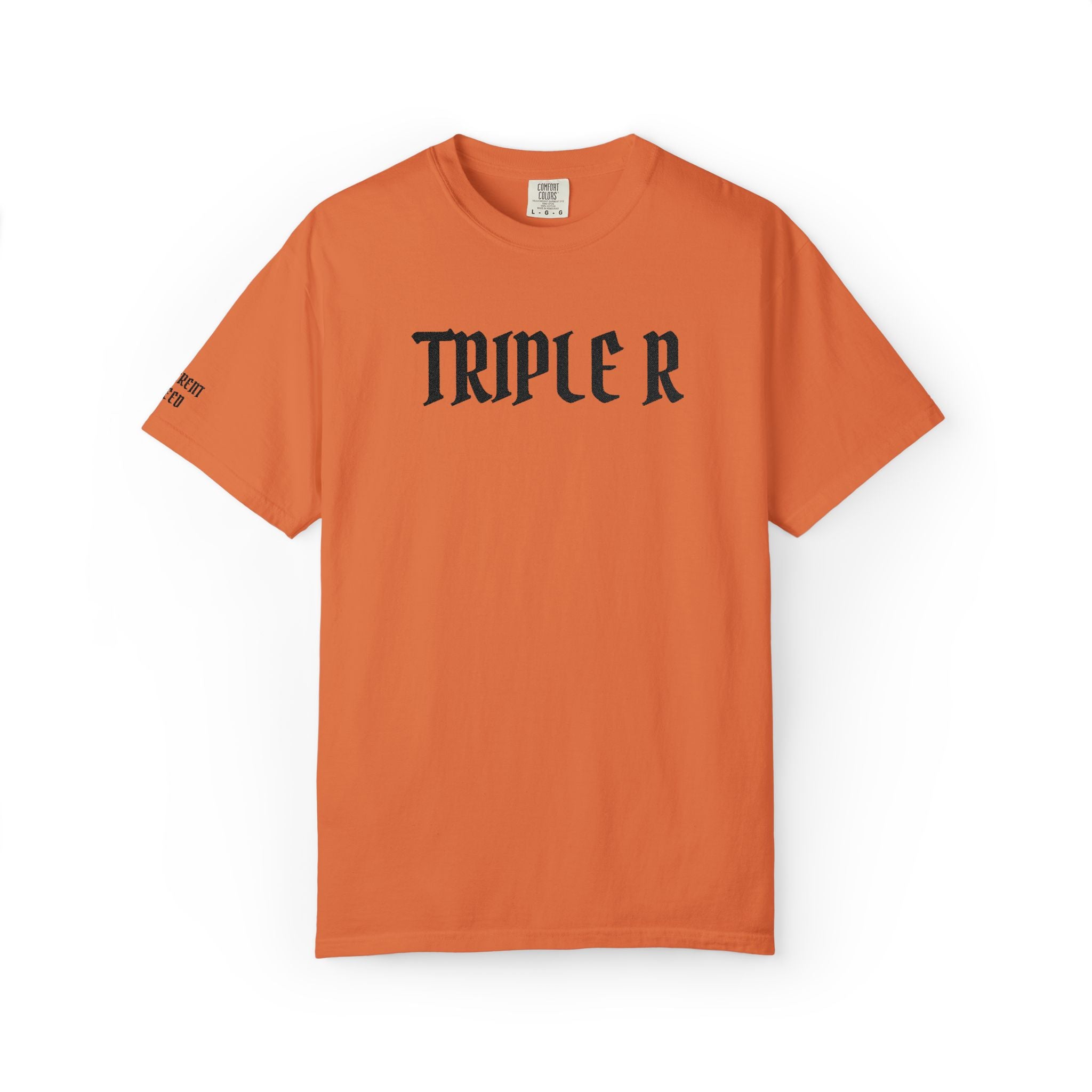 Triple R Gothic Tee — White Graphic T-Shirt