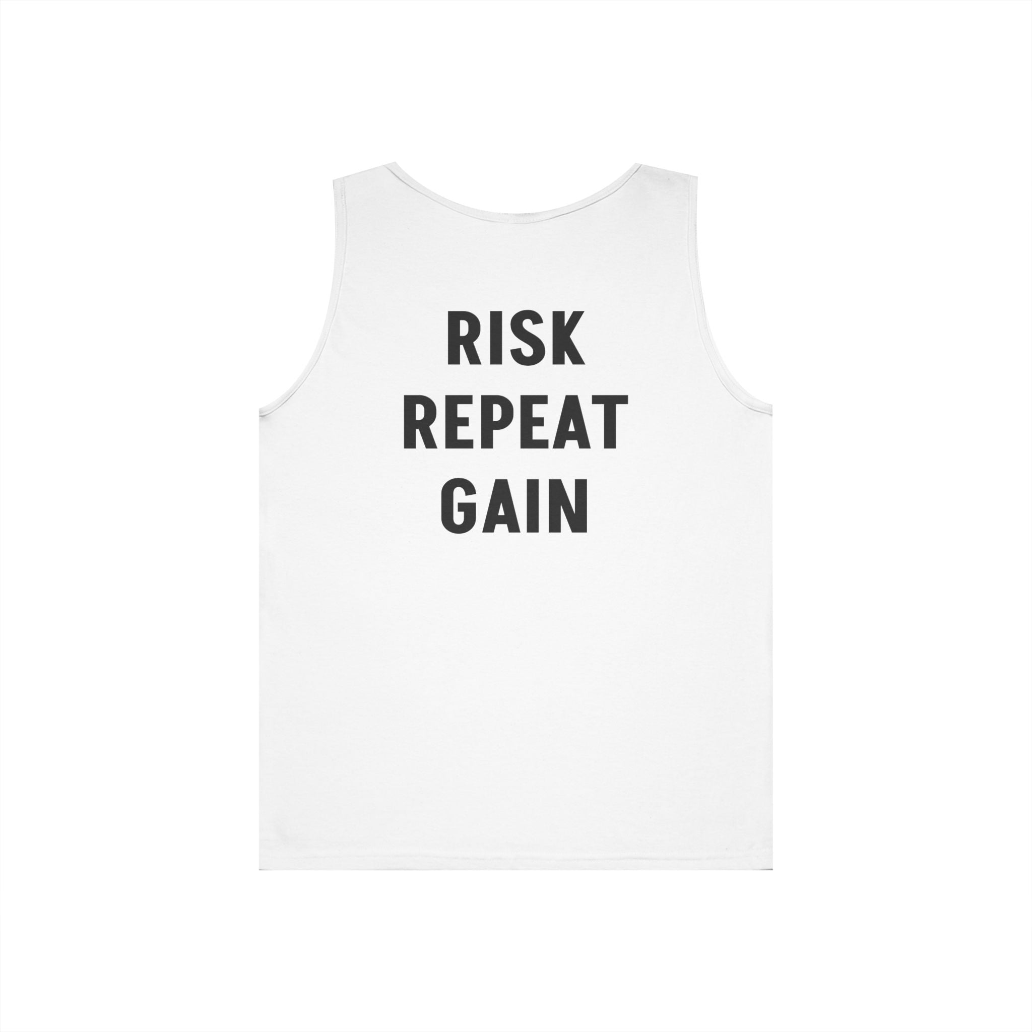 Motivational Text Tank Top — “Bred Different” / “Risk Repeat Gain” Casual Fitness Tee