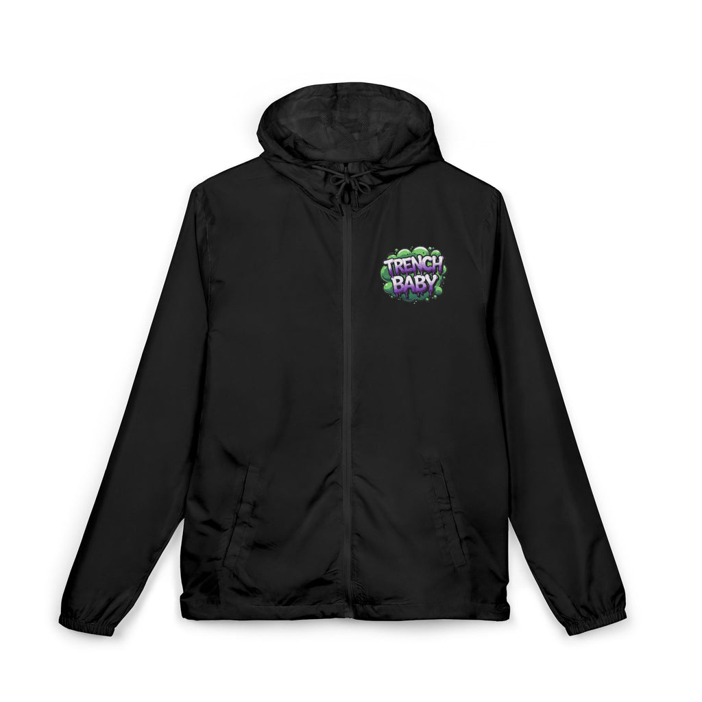 Windbreaker Jacket — Green Graffiti “Fresh Vibes” Logo
