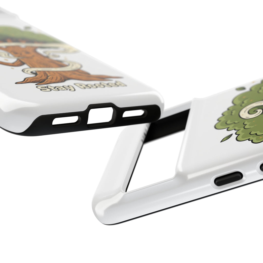 Phone Case — "Stay Rooted" Tree Design with "Value in Pain" Text