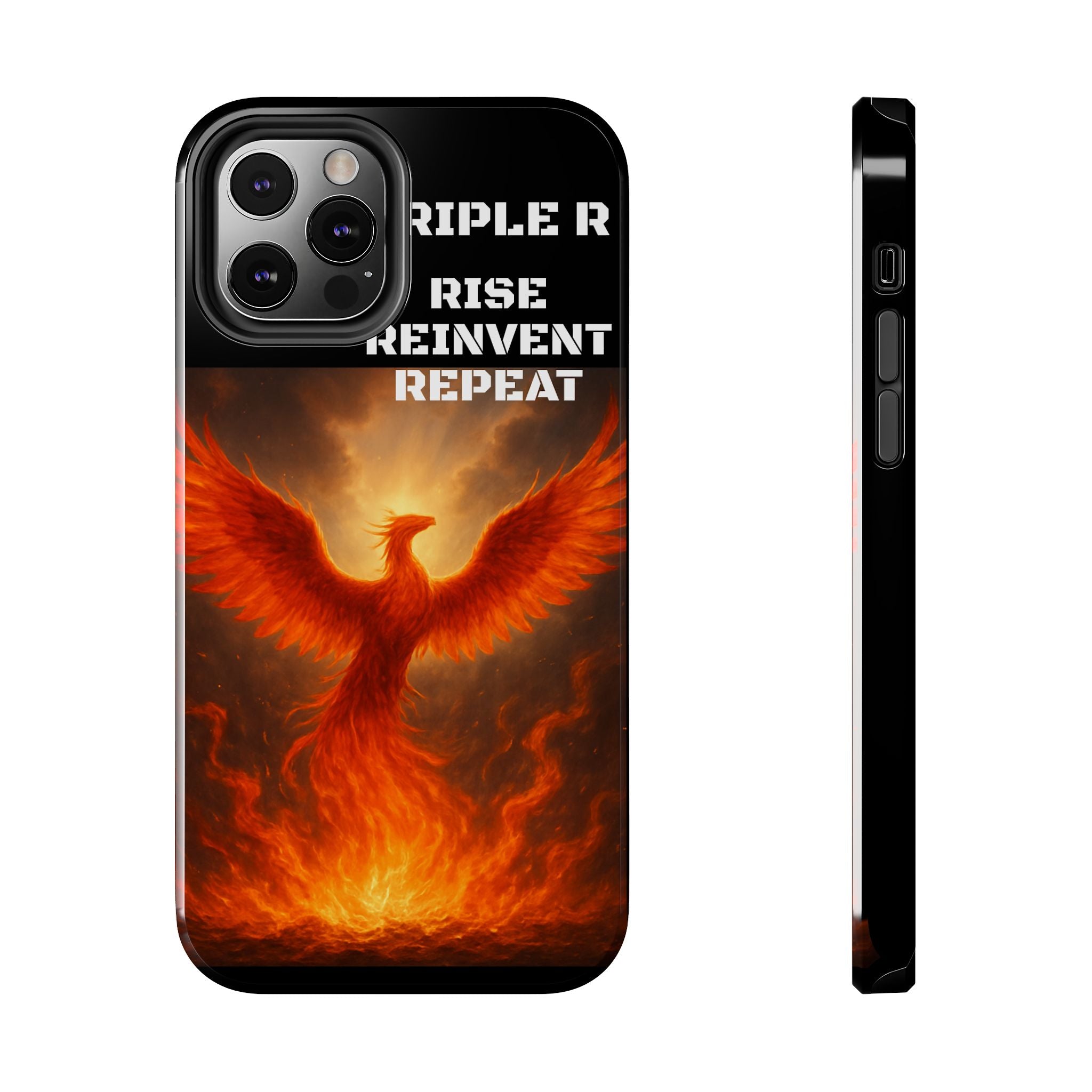 Phoenix Tough Phone Case — 'Rise Reinvent Repeat' Protective iPhone Case