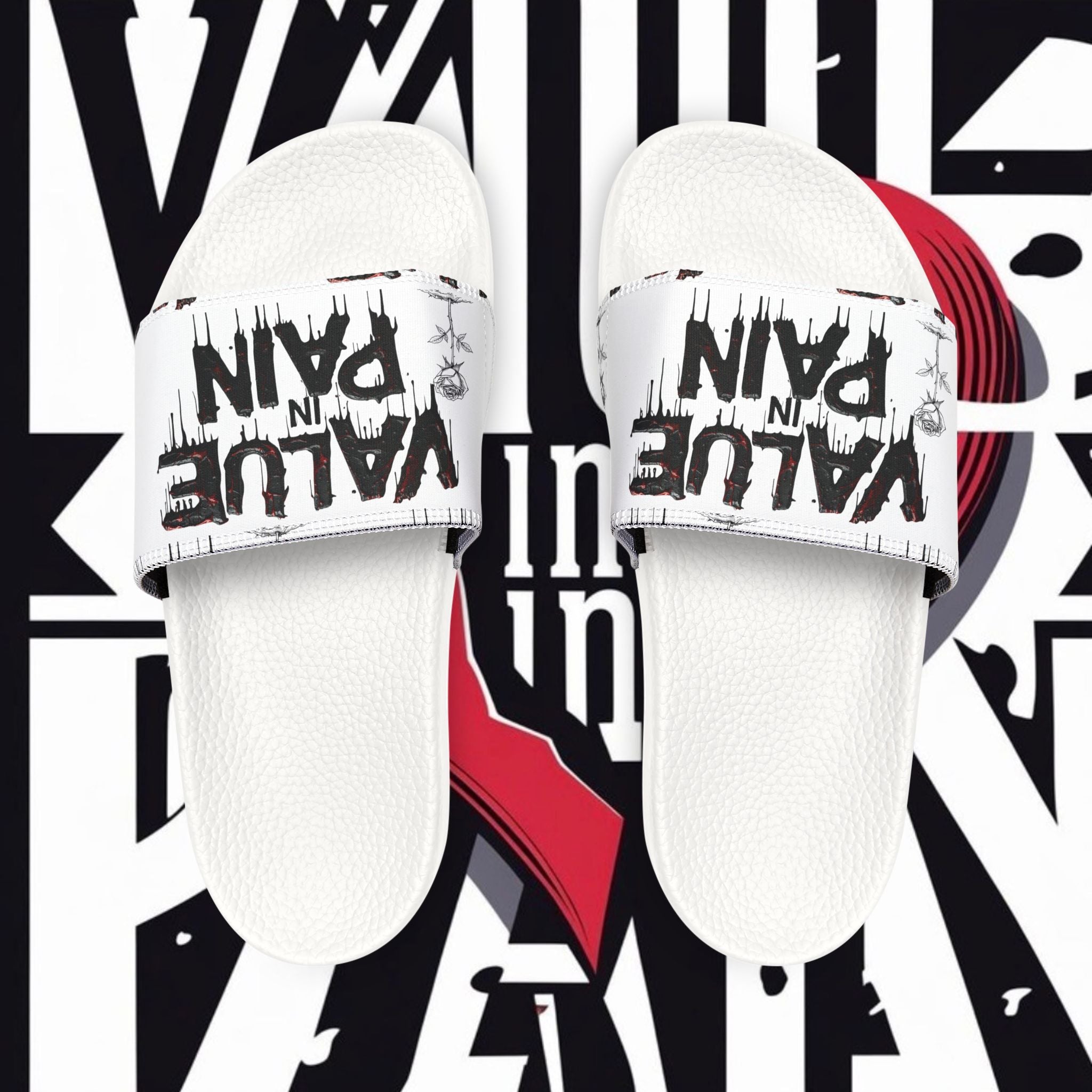 Men's 'Value in Pain' Slide Sandals — Removable Strap Casual Beach Slides