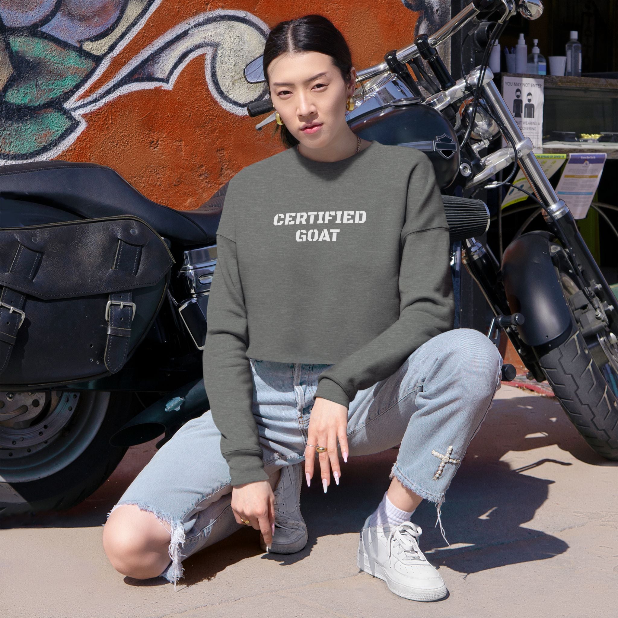 Certified Goat Cropped Sweatshirt