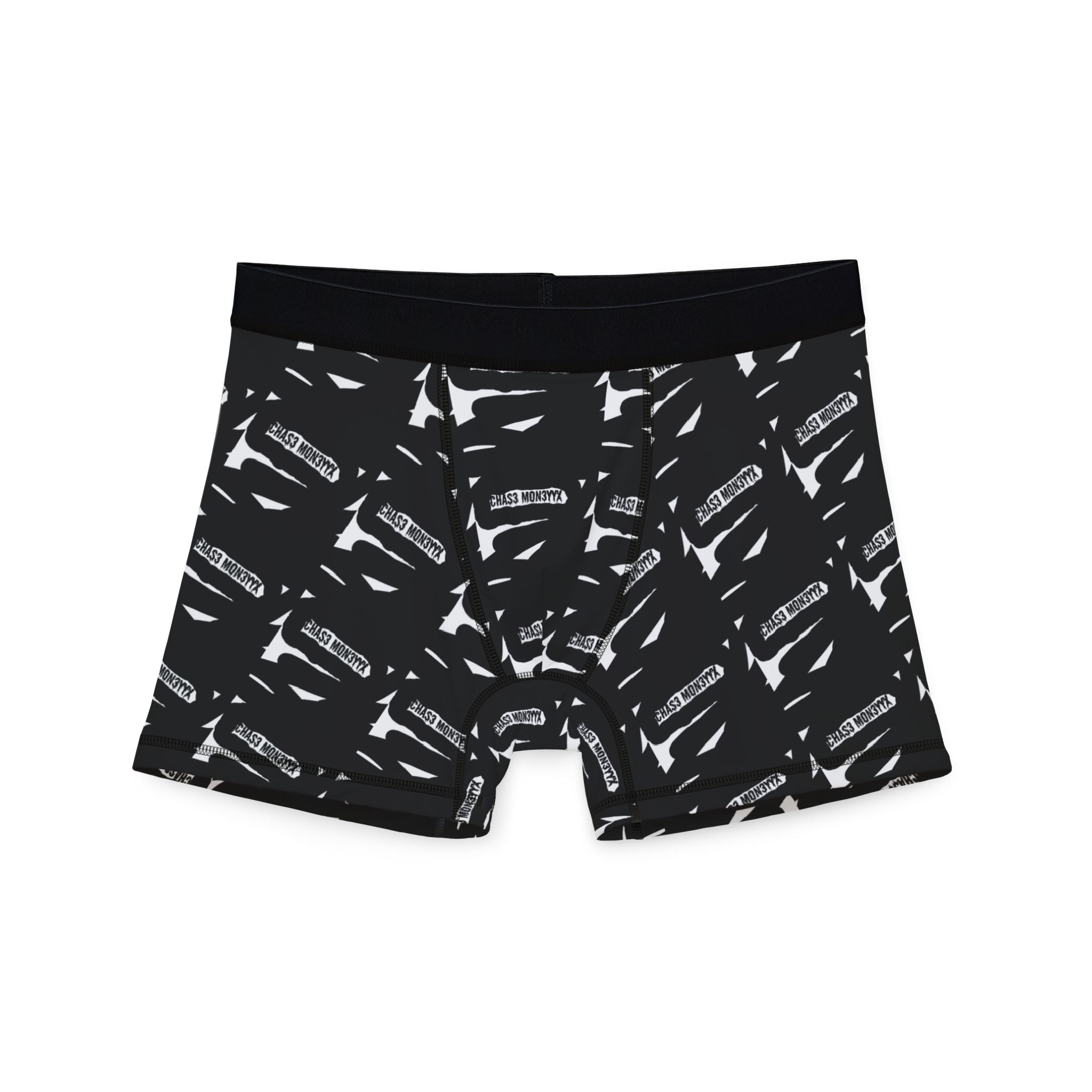 Men's Boxer Briefs — Black Vintage Camera Pattern All-Over Print