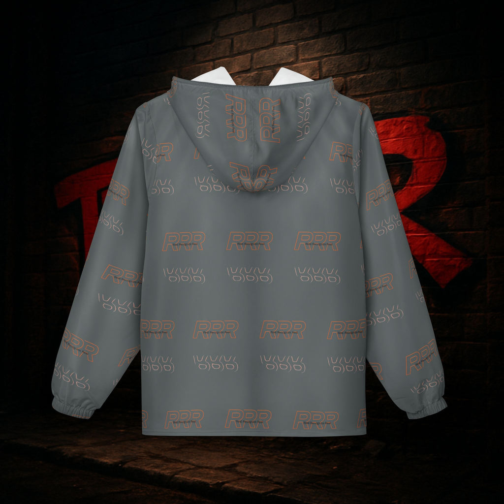 Windbreaker Jacket — All-Over Print Logo Rain Shell