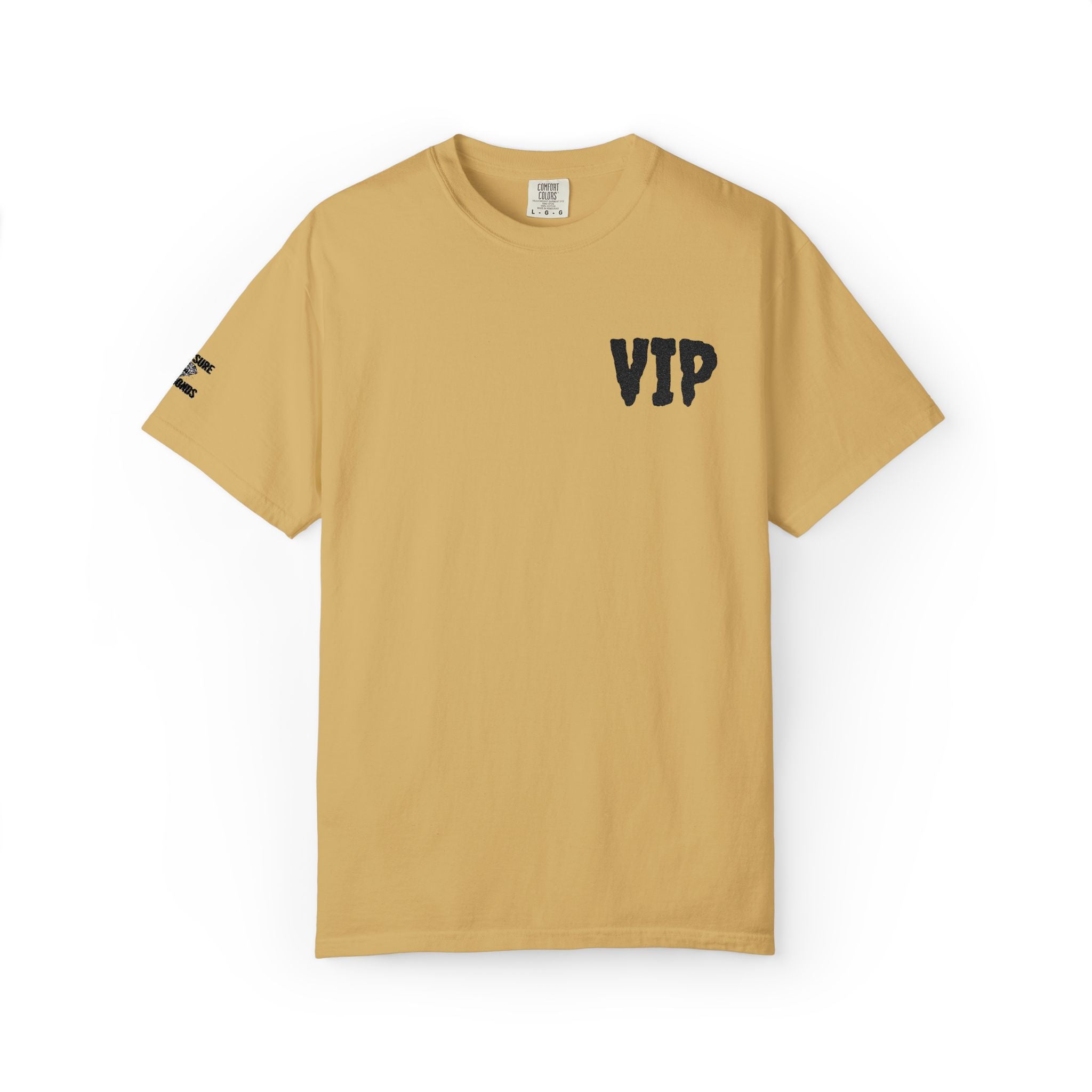 VIP Graphic T-Shirt — Minimal Front Chest & Sleeve Print