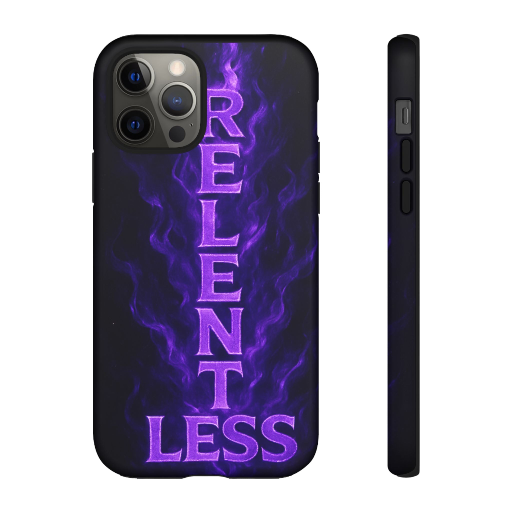 Relentless Purple Flame Phone Case — Tough Protective iPhone Cover