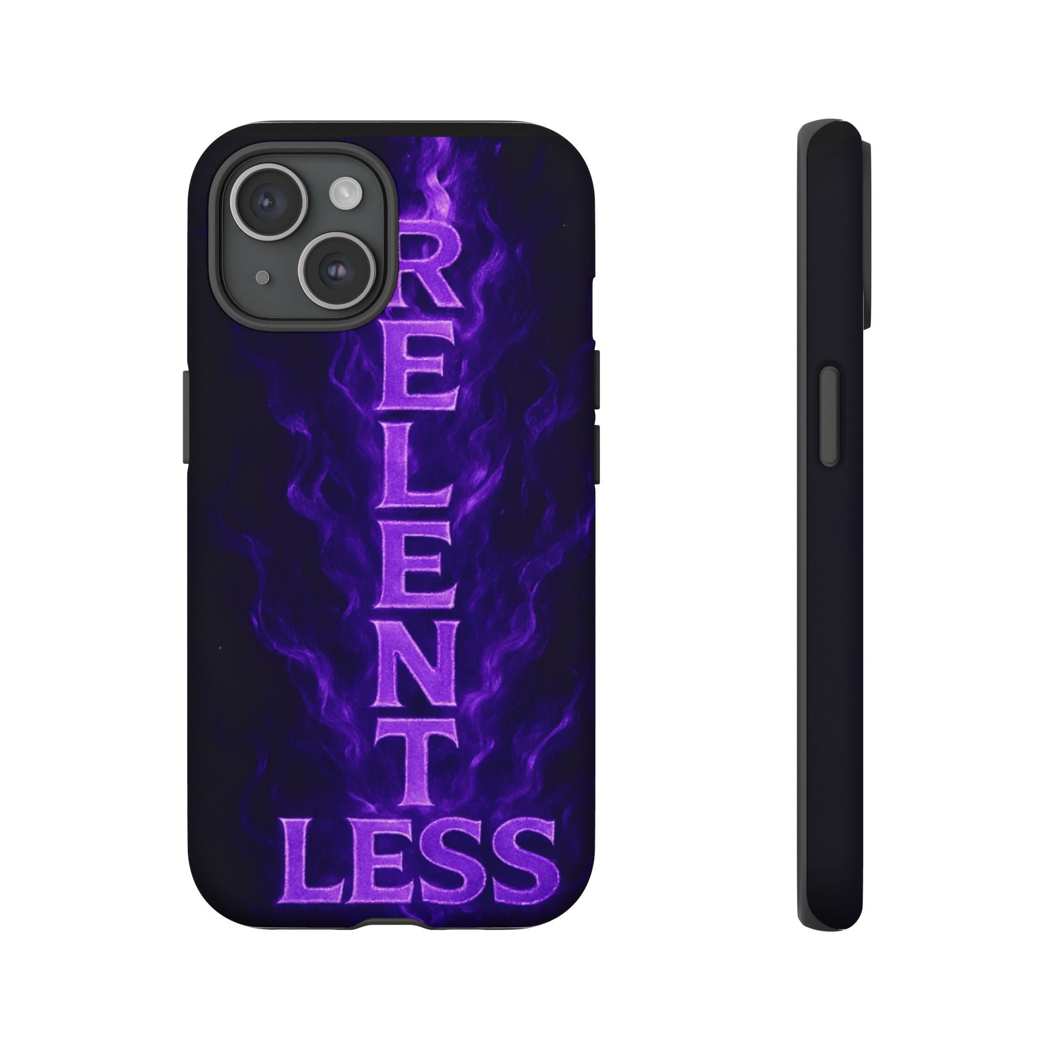 Relentless Purple Flame Phone Case — Tough Protective iPhone Cover