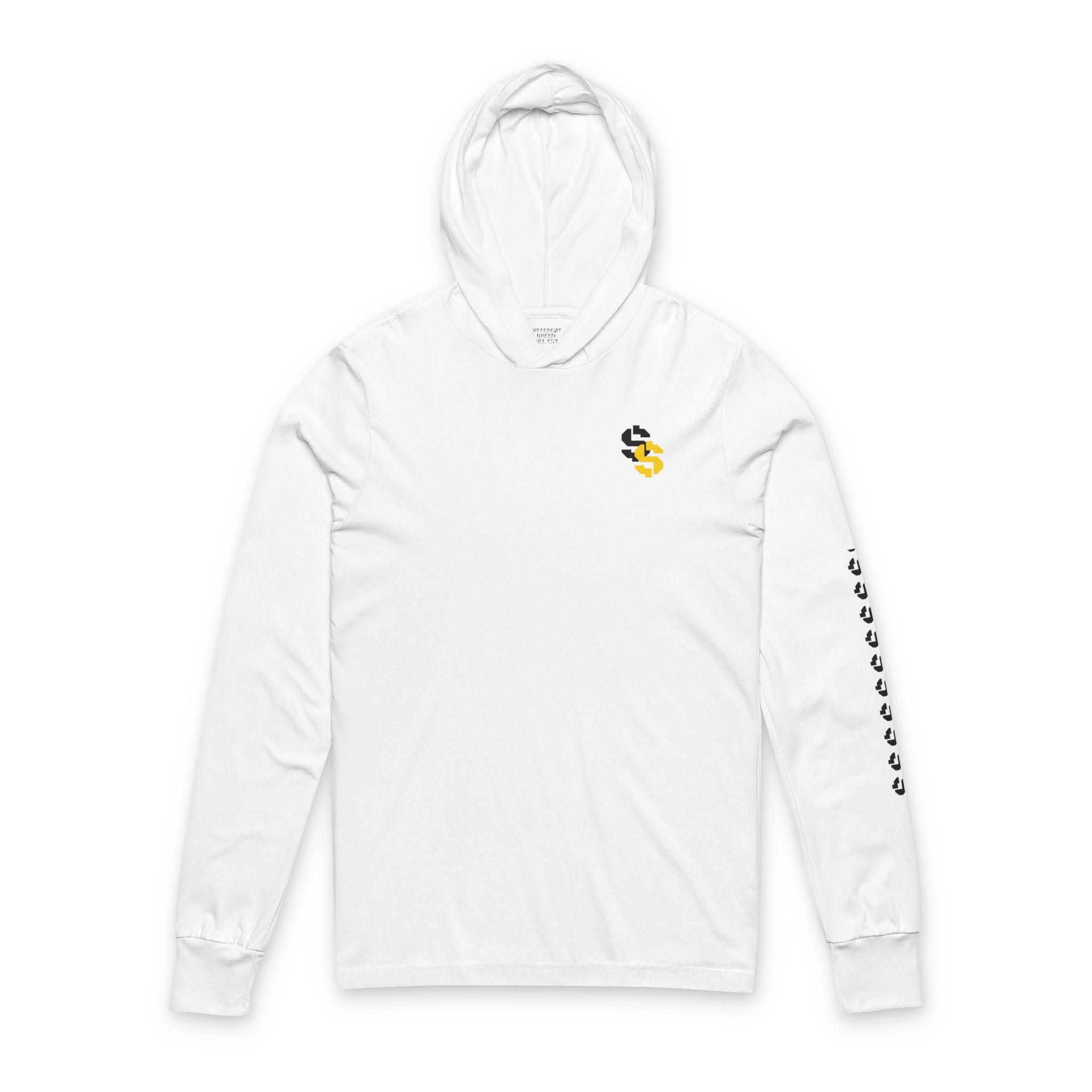 Street Scholar Hooded Long Sleeve Tee — Graphic Logo & Sleeve Print