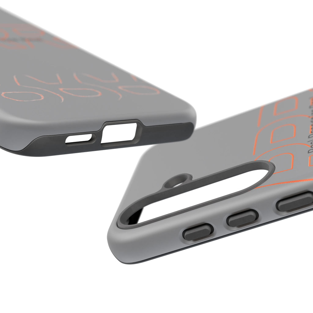 Tough Cases — 'Real Recognize Real' Protective Phone Case (Gray, Retro Outline Design)