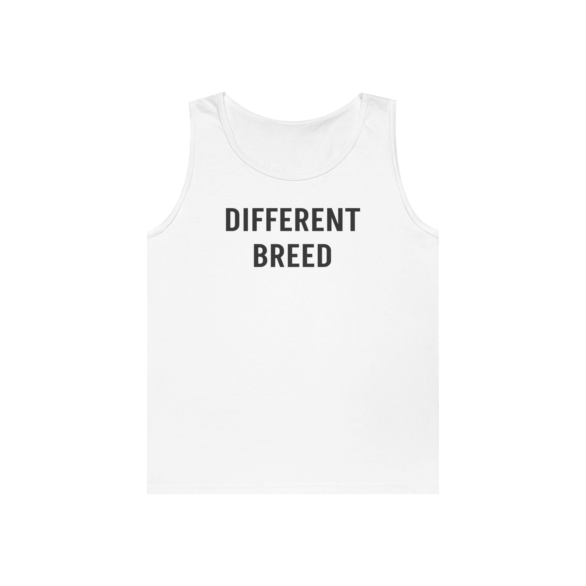 Motivational Text Tank Top — “Bred Different” / “Risk Repeat Gain” Casual Fitness Tee
