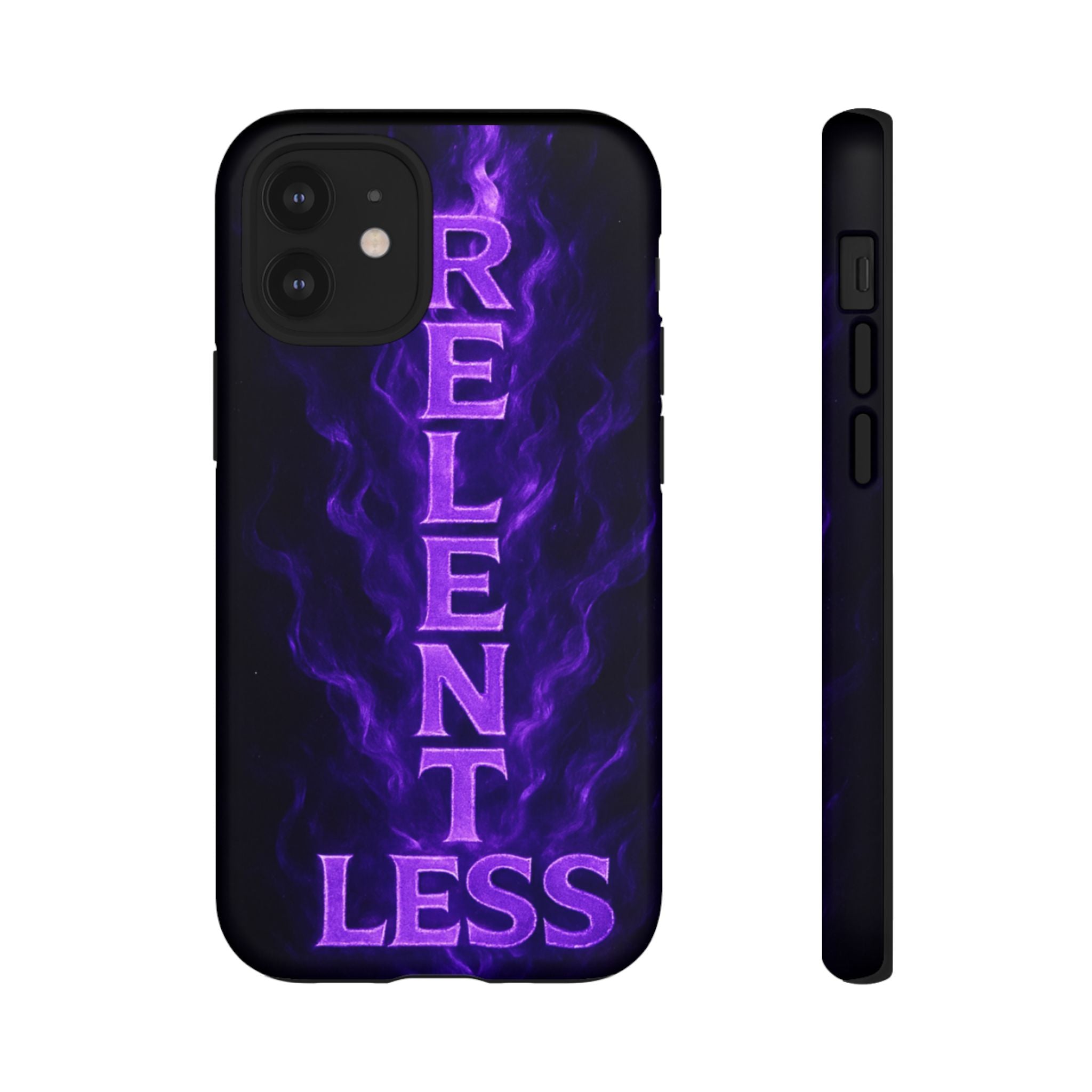 Relentless Purple Flame Phone Case — Tough Protective iPhone Cover