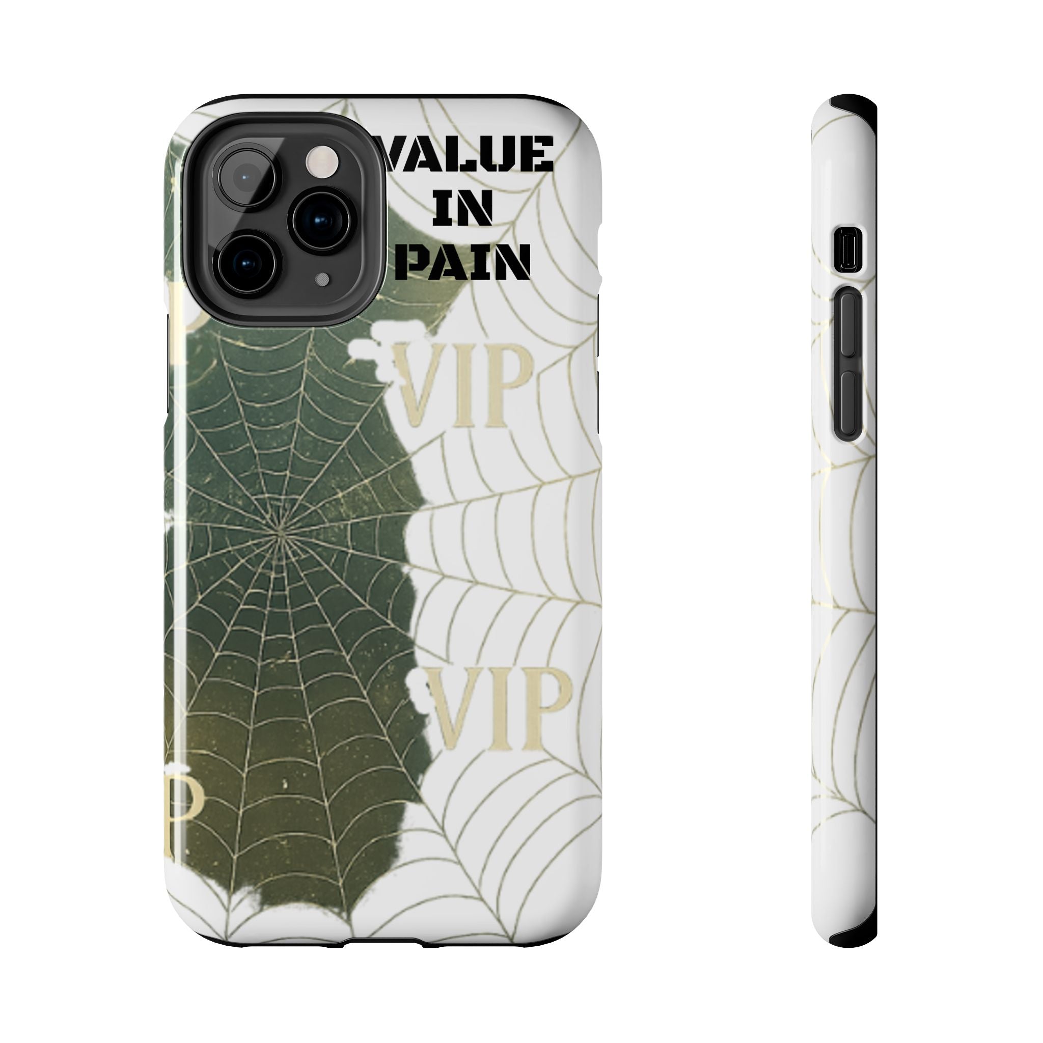 Tough Phone Case — "Value in Pain" VIP Spiderweb Protective Cover