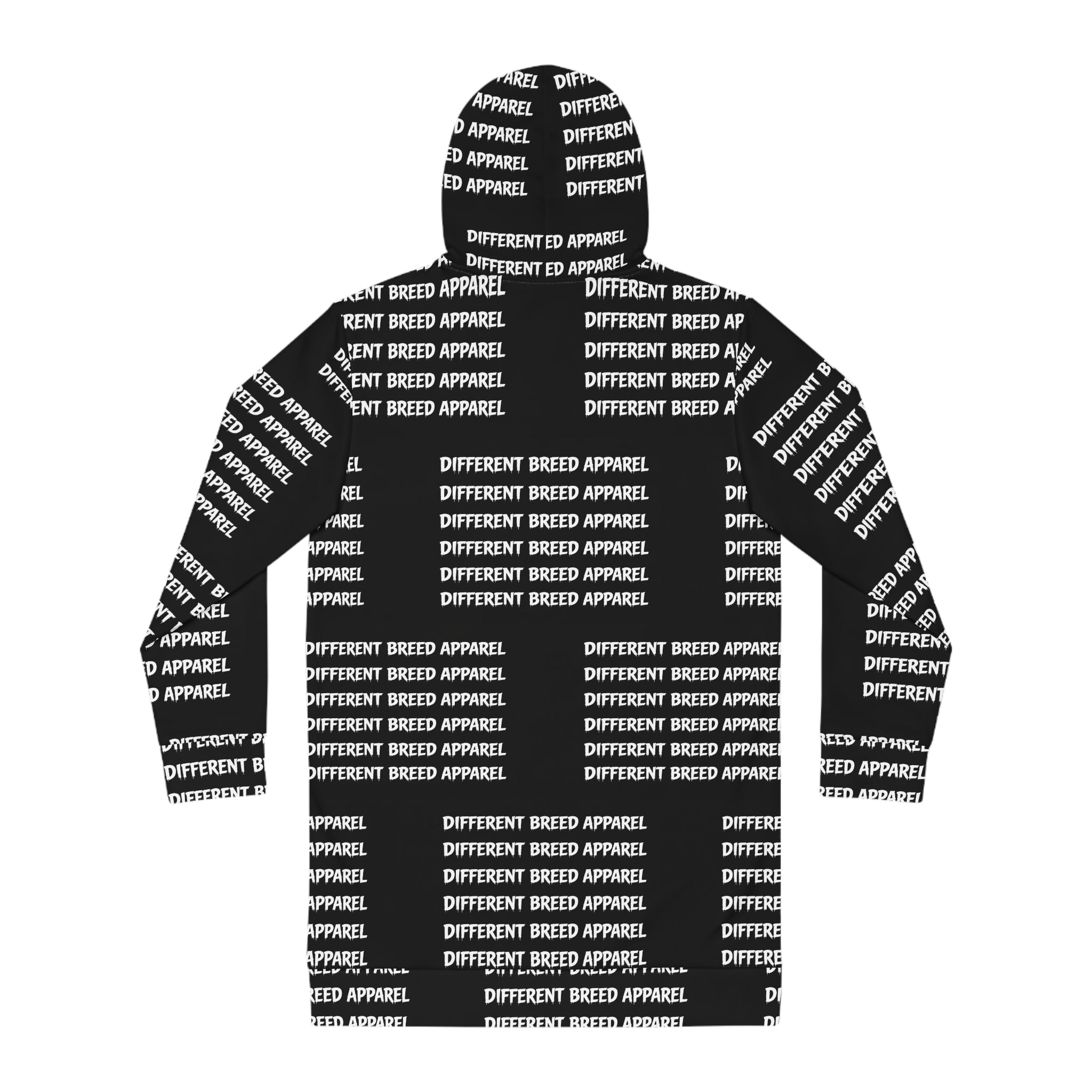 Different Breed Apparel Women's Hoodie Dress — All-Over Logo Print