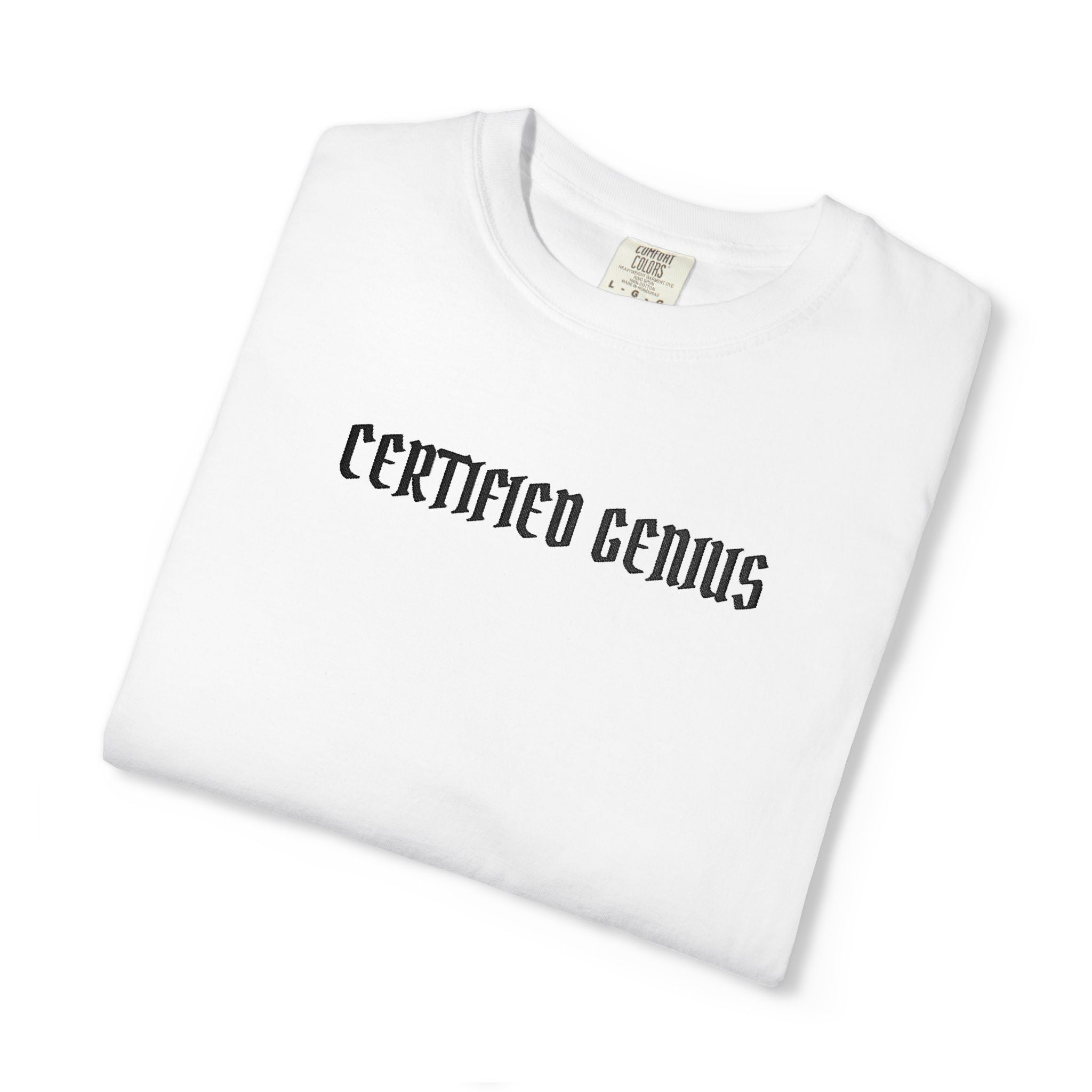 Certified Genuis White Graphic T-Shirt