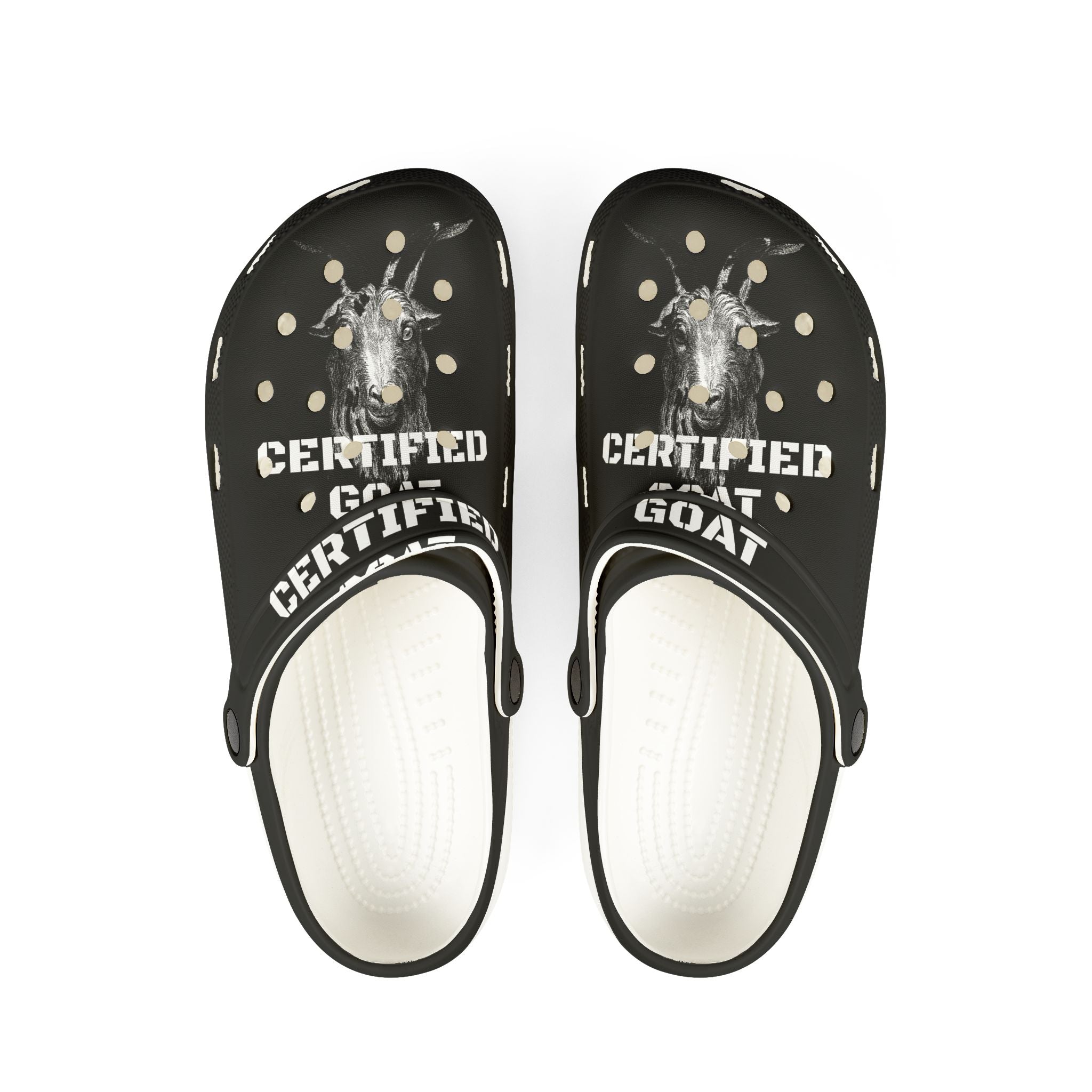 Certified Goat EVA Clogs — Funny Novelty Slip-On Shoes
