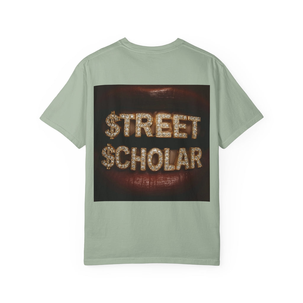 Street Scholar T‑Shirt — Bold Graphic Lip Grill Design