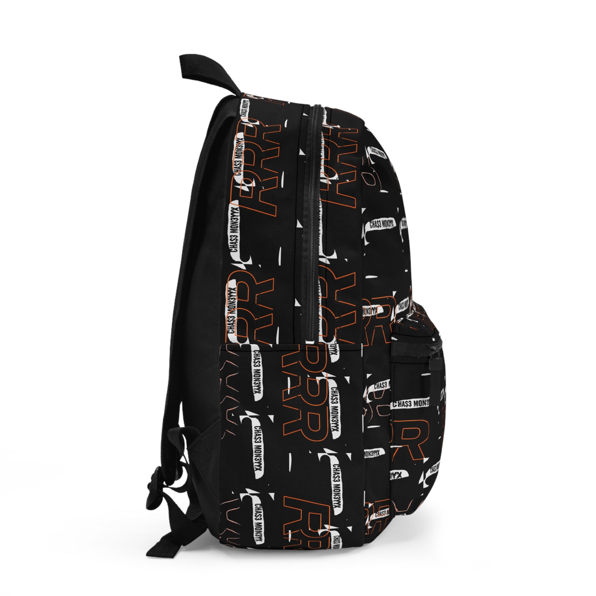 RRR Patterned Backpack — Retro Racing Graphic School Bag