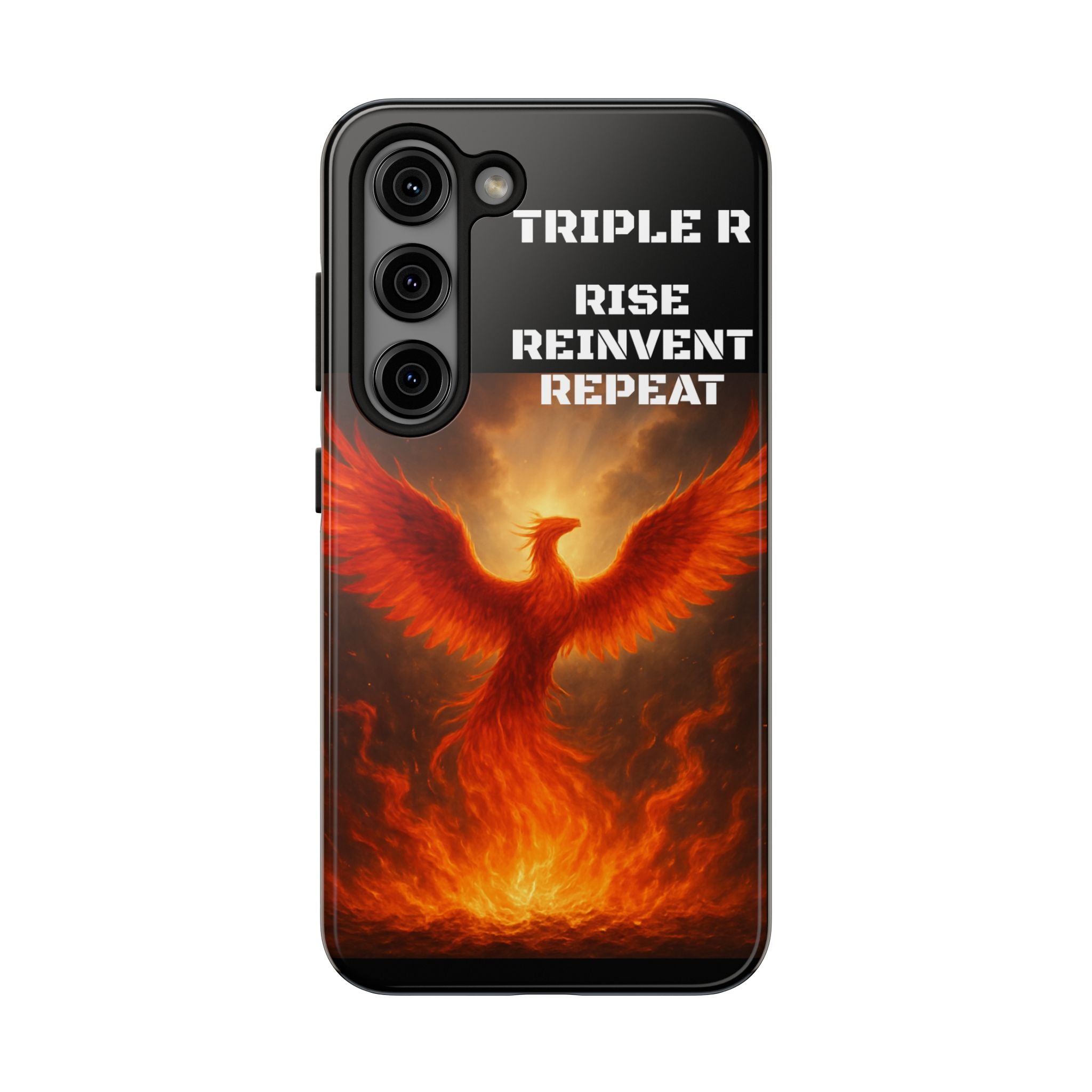 Phoenix Tough Phone Case — 'Rise Reinvent Repeat' Protective iPhone Case