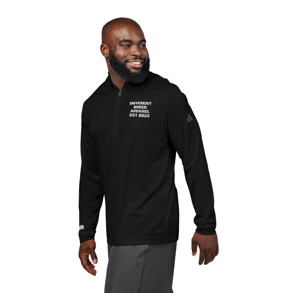 Embroidered Quarter-Zip Pullover — Heather Grey Athletic Pullover