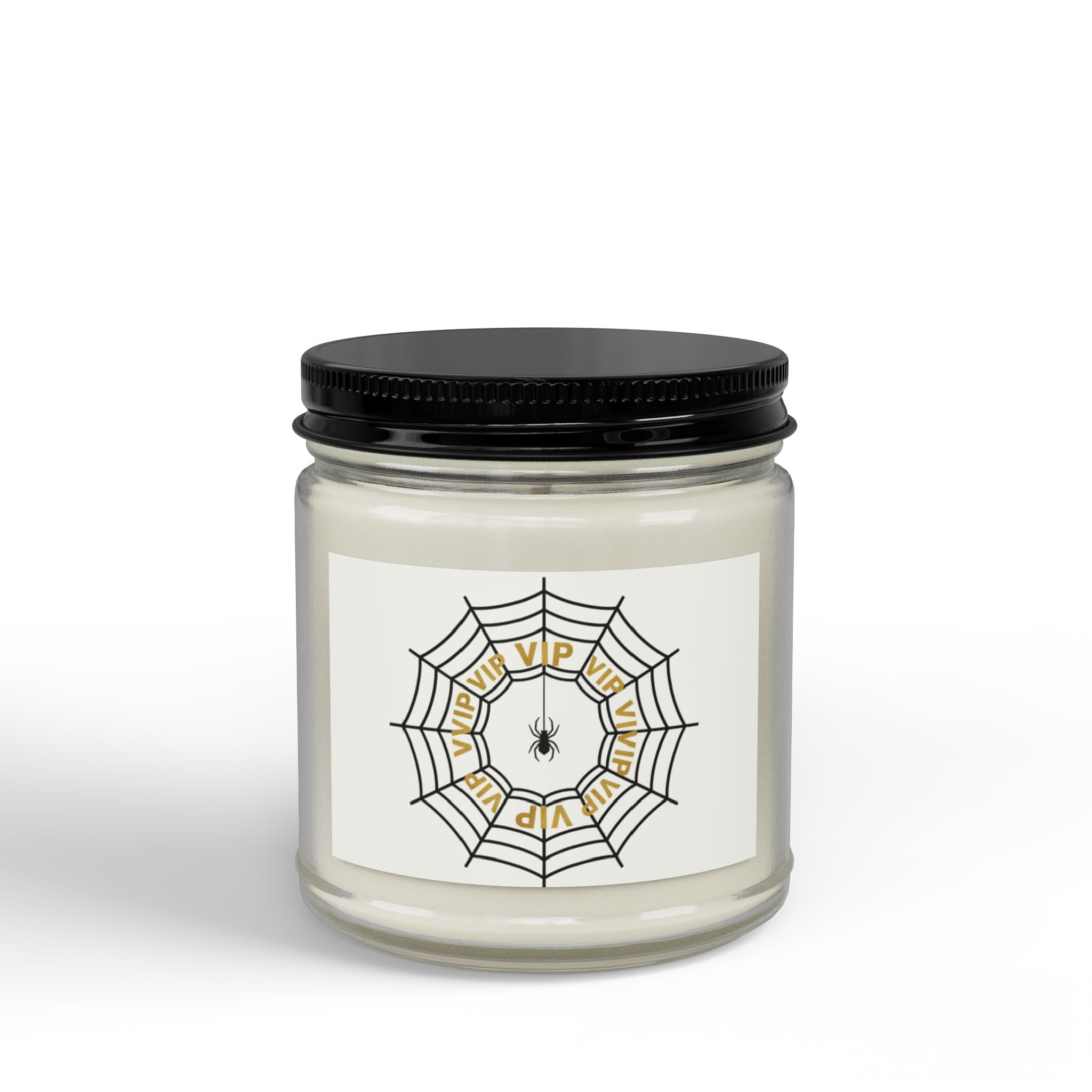 Scented Soy Candles with Black Lid, (4 and 9oz)