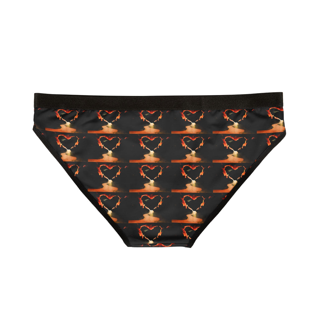 Heart Flame Bikini Briefs — Women's Romantic Patterned Underwear
