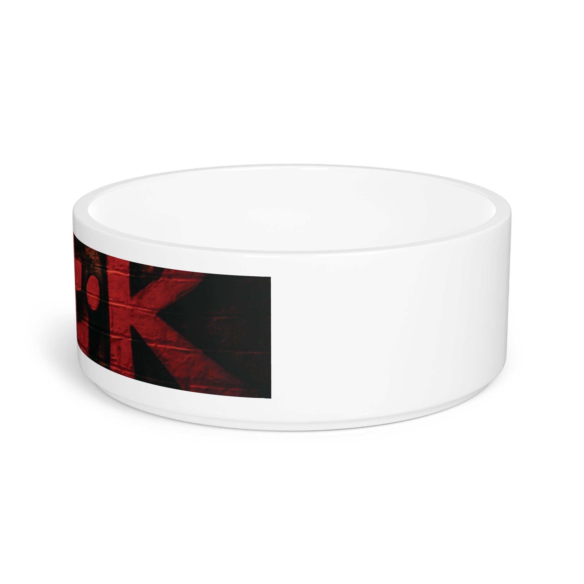 Red Graffiti Pet Bowl — Custom Urban-Style Dog & Cat Bowl