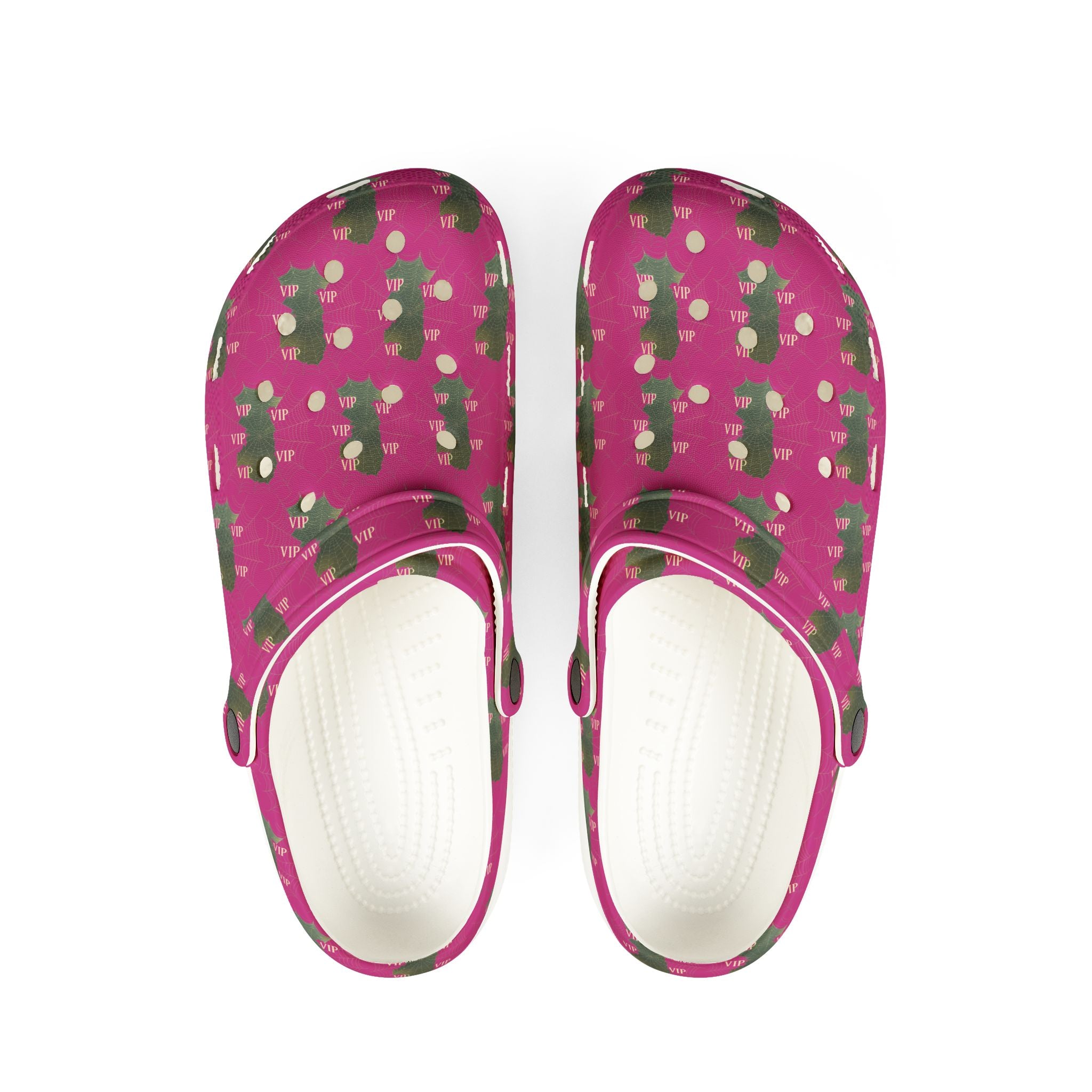 Pink Cactus Print EVA Clogs — Lightweight Foam Garden Shoes