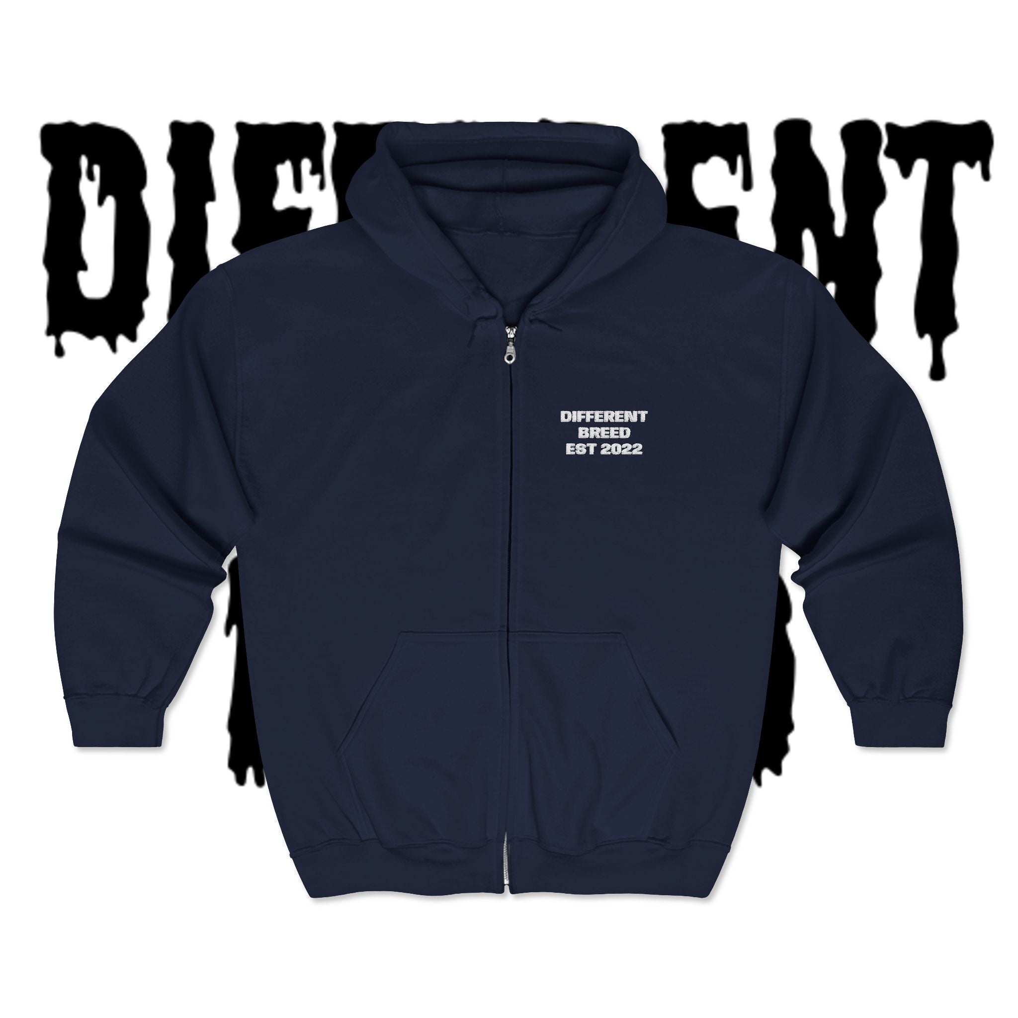 Live in the Moment Zip Hoodie — Minimal Motivational Full-Zip Sweatshirt