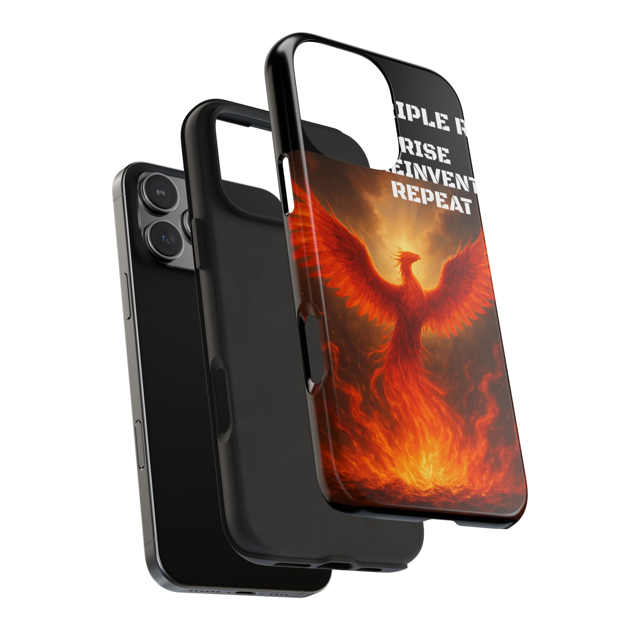 Phoenix Tough Phone Case — 'Rise Reinvent Repeat' Protective iPhone Case
