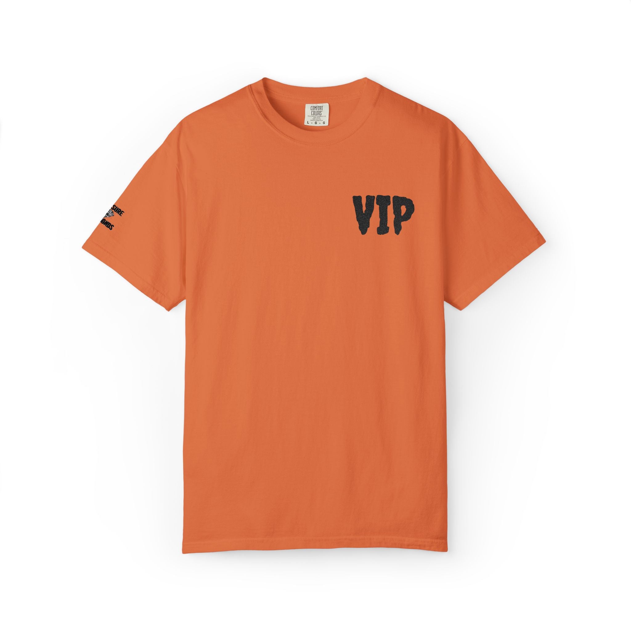 VIP Graphic T-Shirt — Minimal Front Chest & Sleeve Print