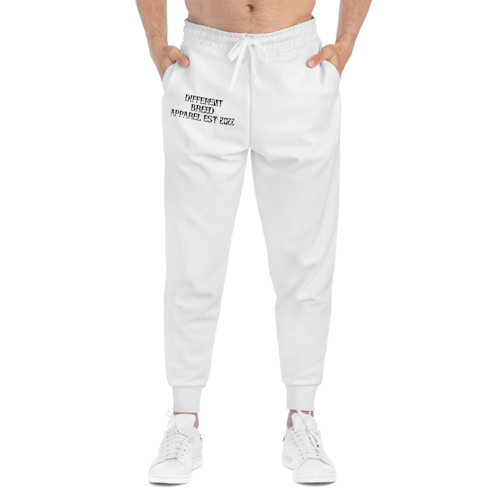 White Athletic Joggers with Minimal 'Different Apparel Est. 22' Chest Print