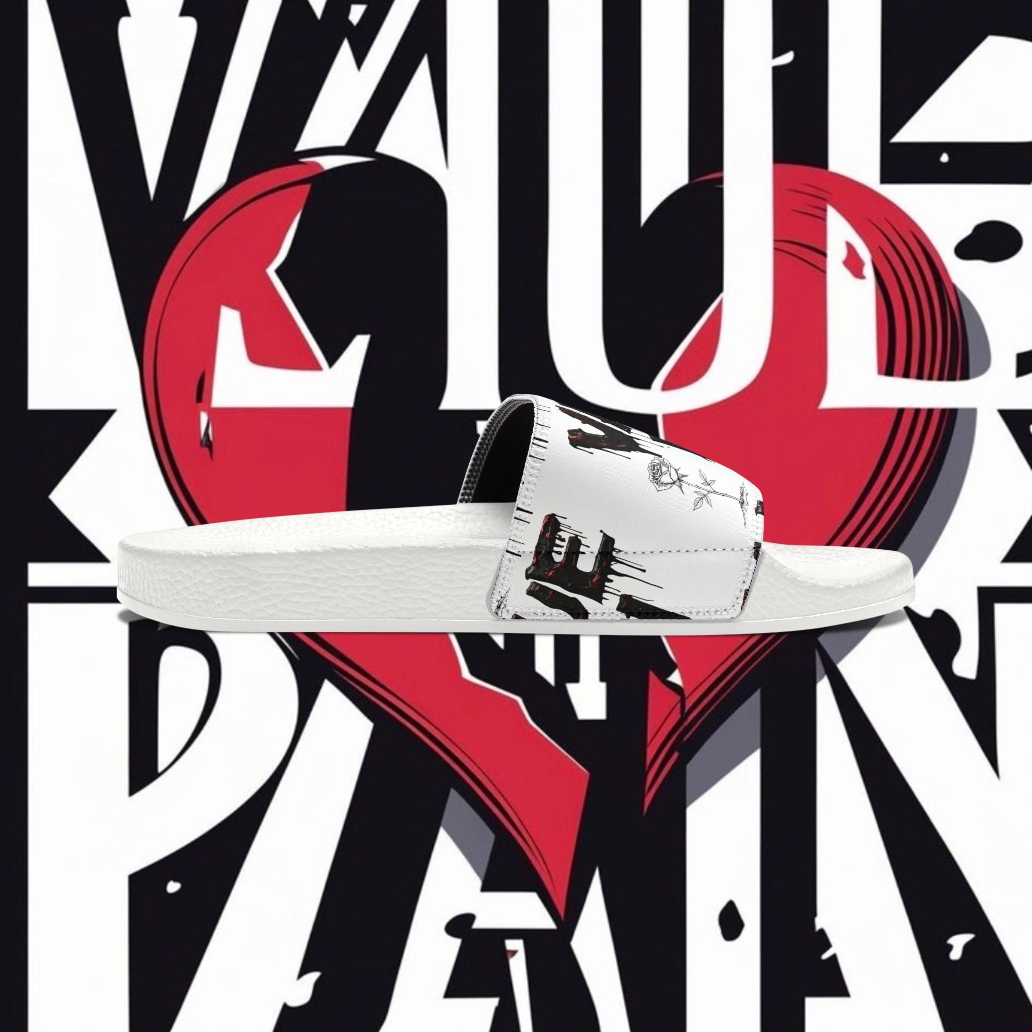 Men's 'Value in Pain' Slide Sandals — Removable Strap Casual Beach Slides