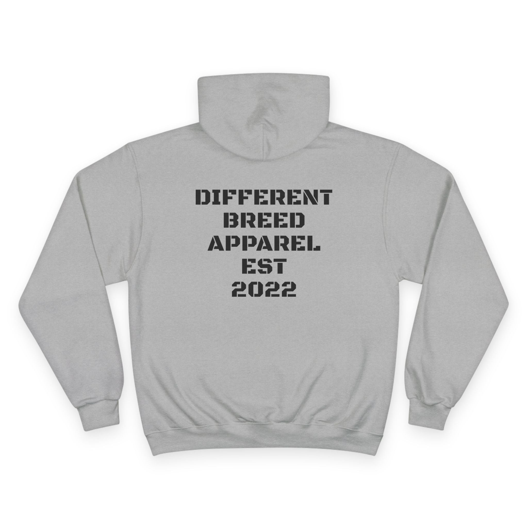 Champion Hoodie — Different Breed Apparel EST 2022 Stencil Logo Hoodie
