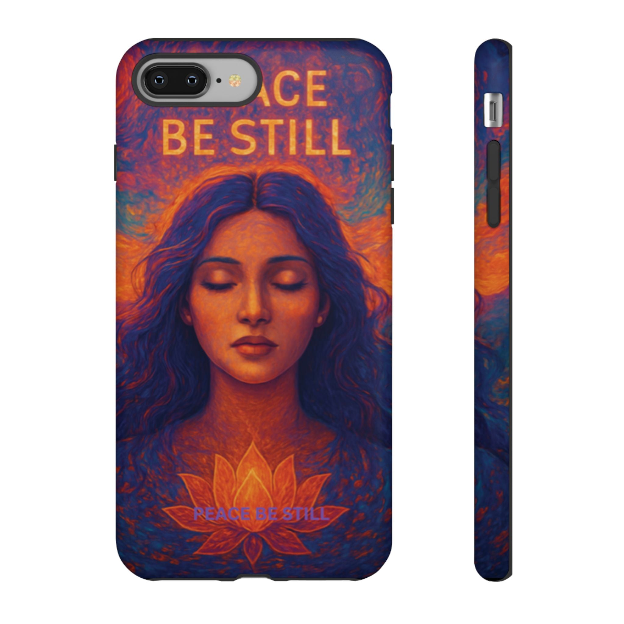 Peace Be Still Phone Case – Serene Goddess Meditation Design