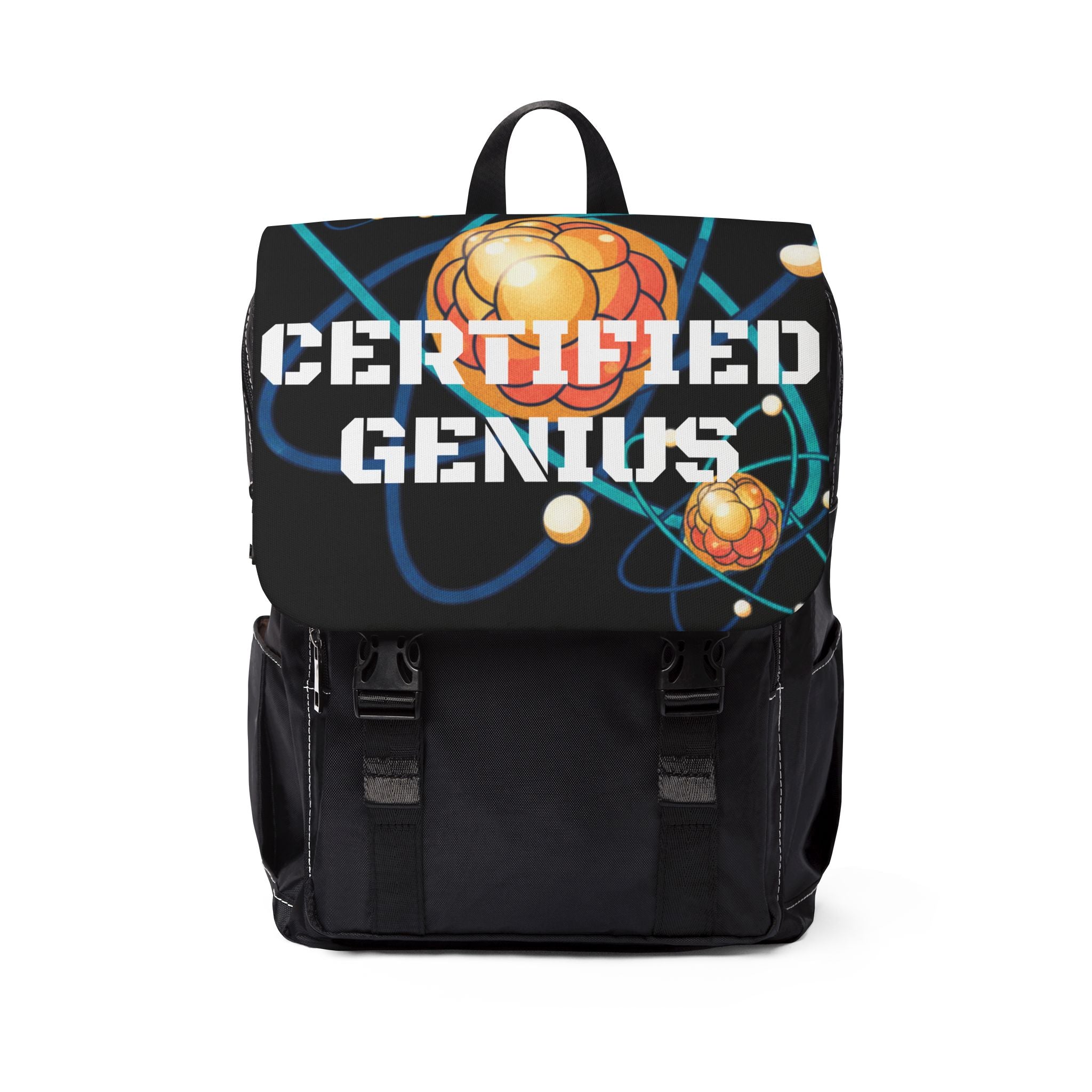 Backpack — "Certified Genius" Science Graphic Laptop Backpack