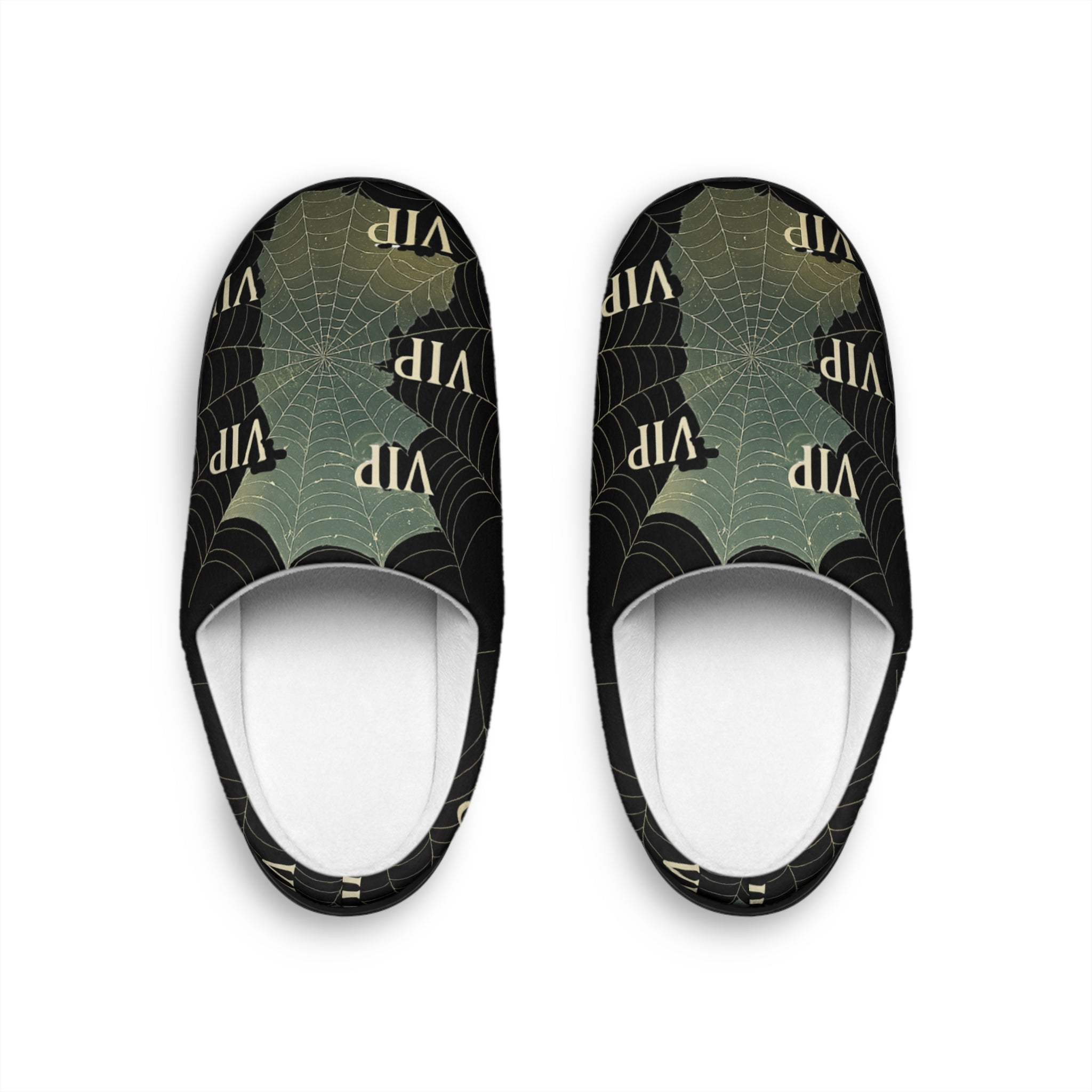 VIP Spiderweb Men's Slippers — Halloween Indoor Cozy Slip-Ons