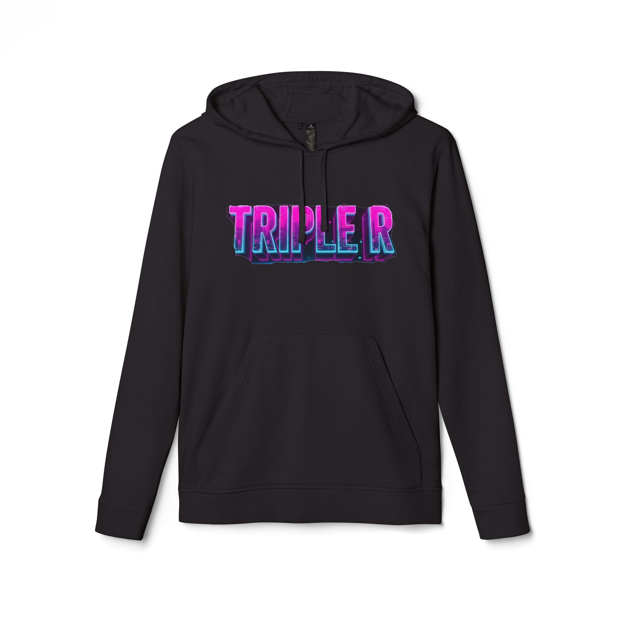 Hoodie - 'TRIPLER' Retro Gradient Graphic Hoodie with 'Recognize Real' Back Text